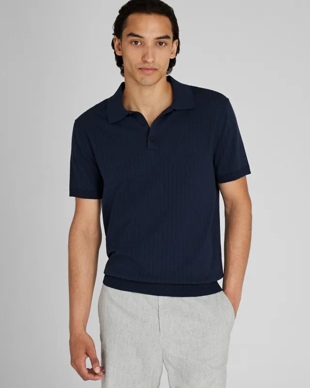 Short-Sleeve Stitch Polo sold by Club Monaco
