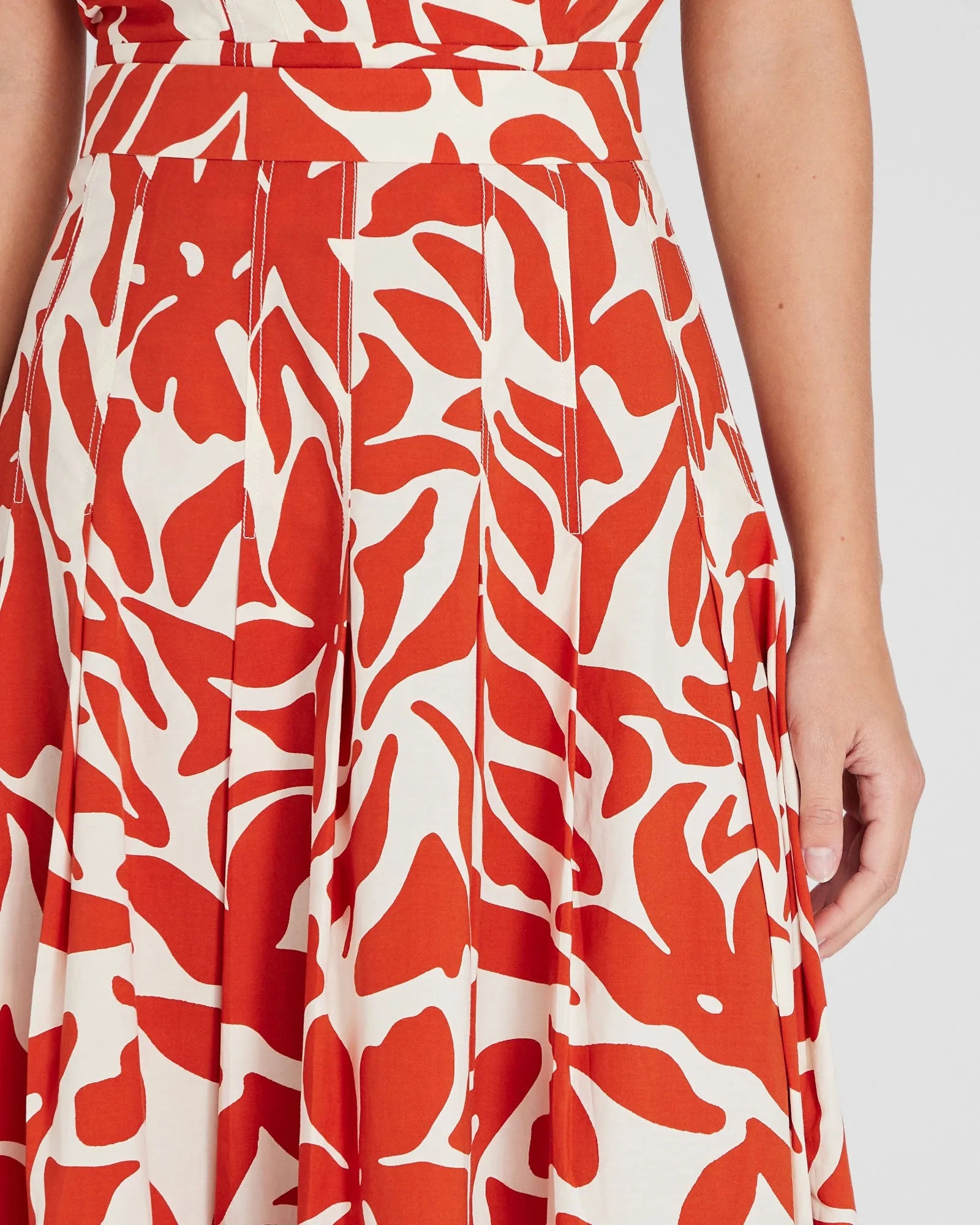Printed Midi Box Pleat Skirt sold by Club Monaco product image thumbnail 2