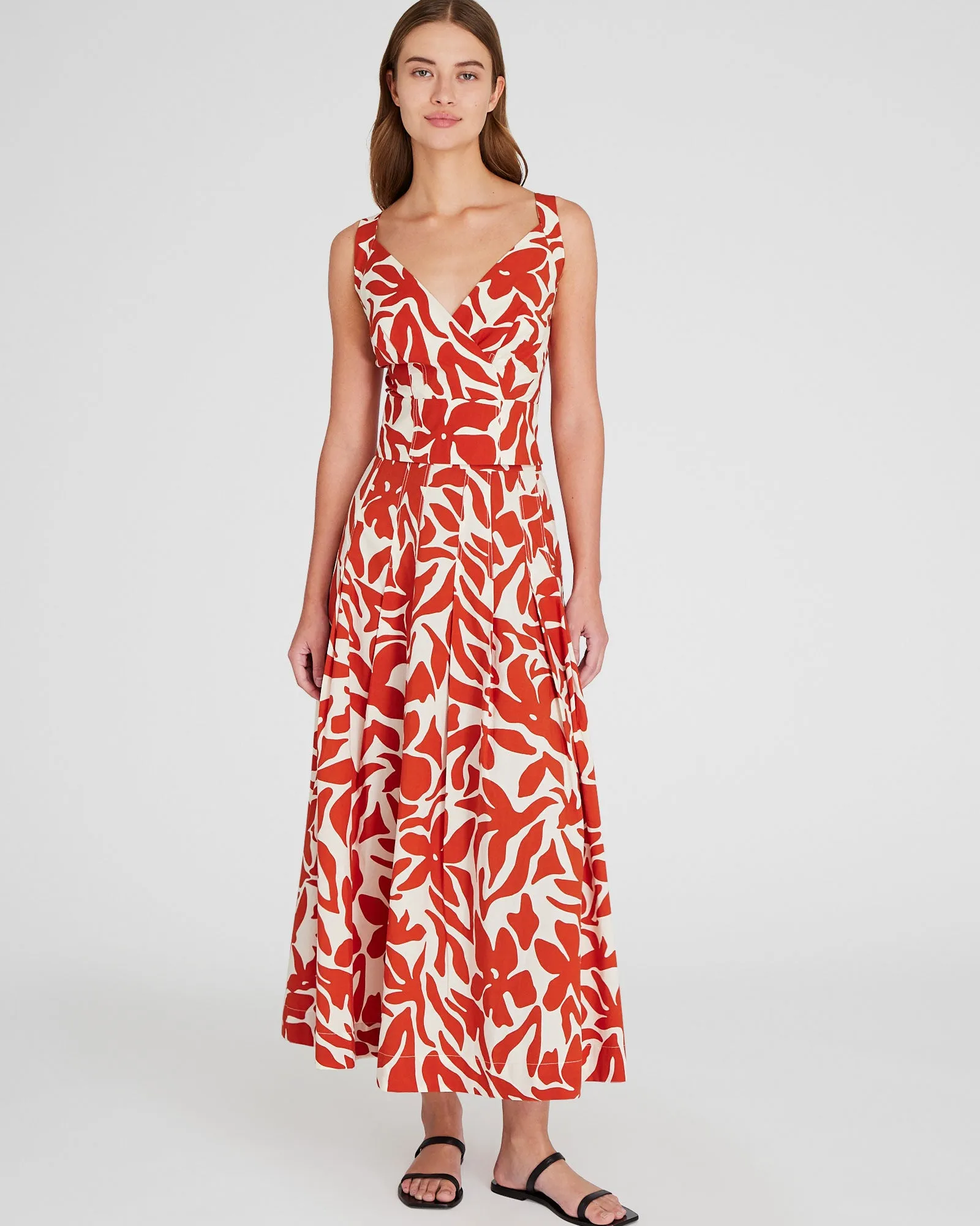 Printed Midi Box Pleat Skirt sold by Club Monaco