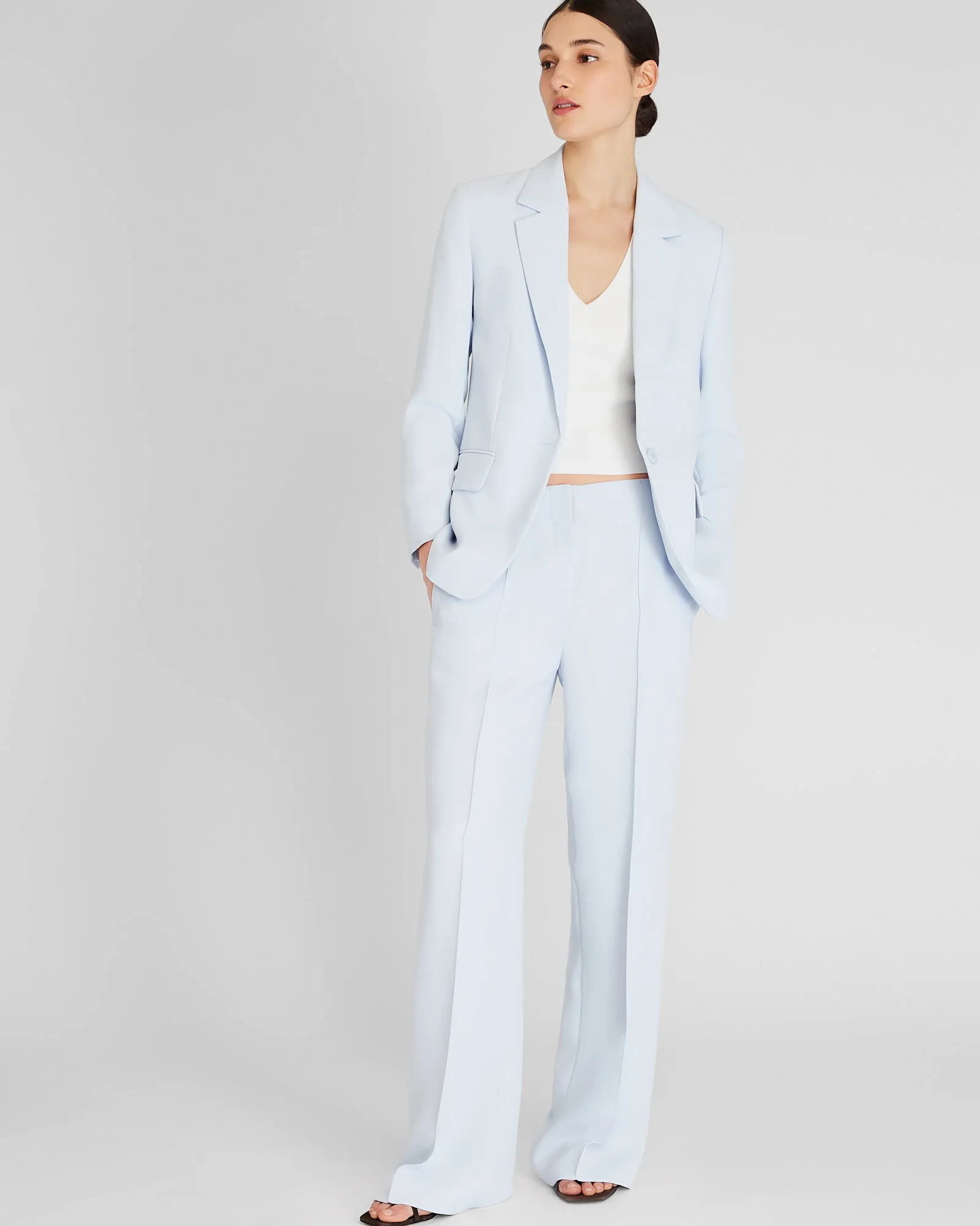 Relaxed Single-Breasted Crepe Blazer sold by Club Monaco product image thumbnail 4