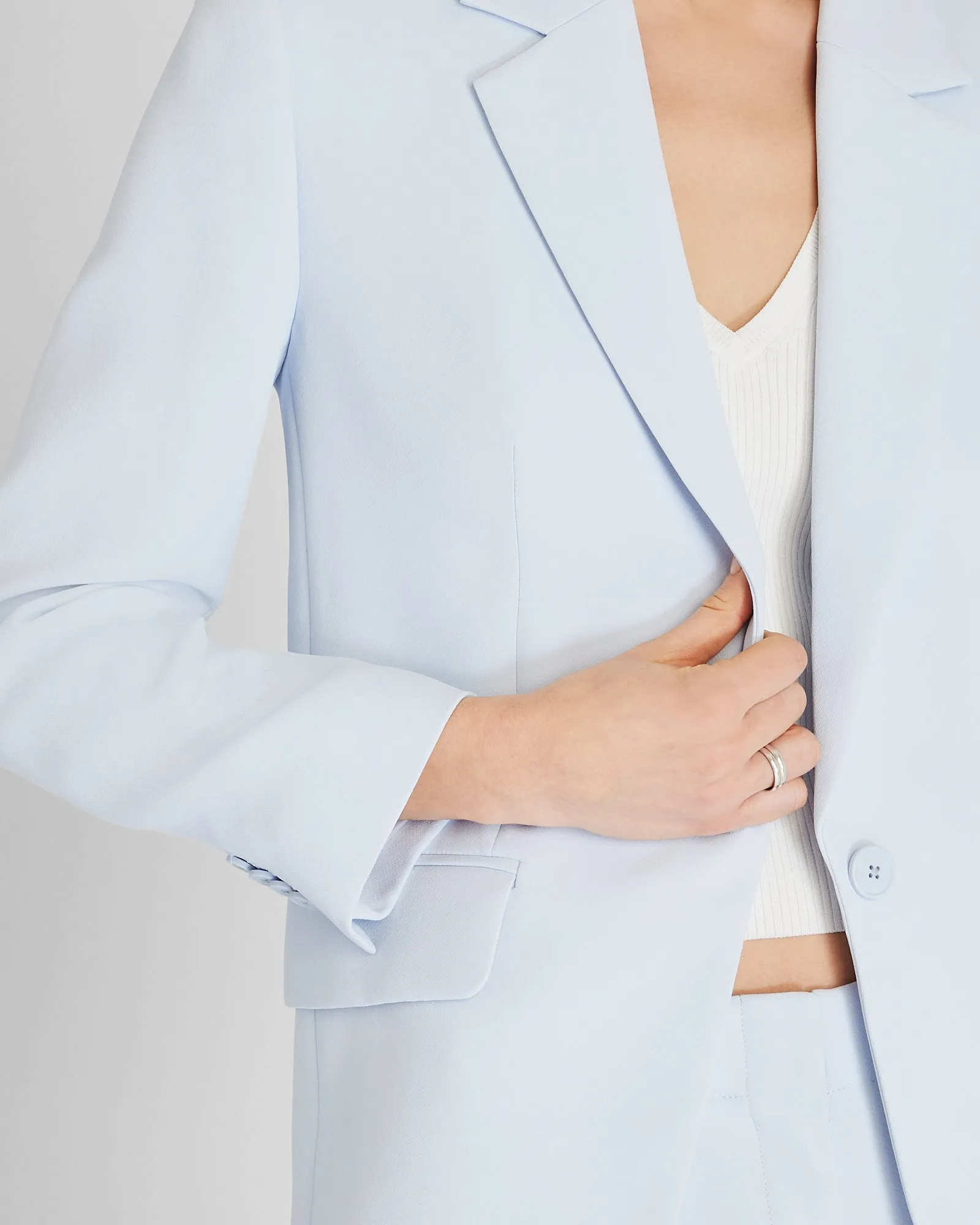 Relaxed Single-Breasted Crepe Blazer sold by Club Monaco product image thumbnail 2