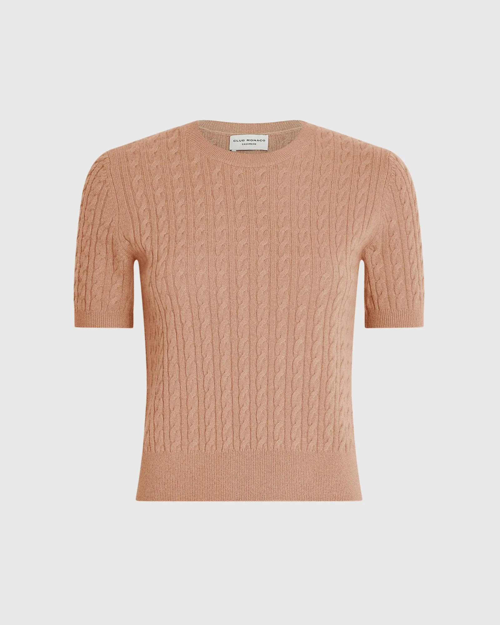 Cashmere Mini-Cable Short-Sleeve Sweater sold by Club Monaco product image thumbnail 5