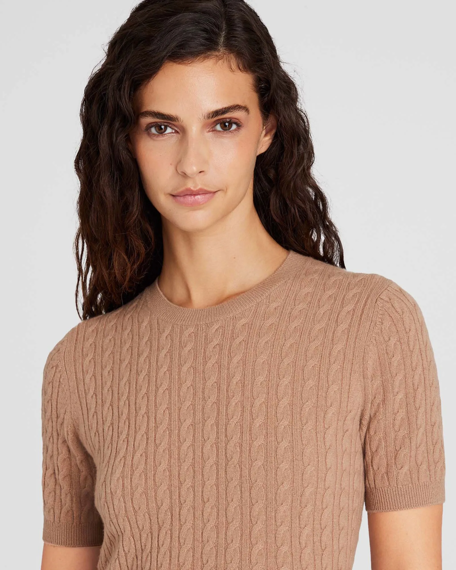 Cashmere Mini-Cable Short-Sleeve Sweater sold by Club Monaco product image thumbnail 4