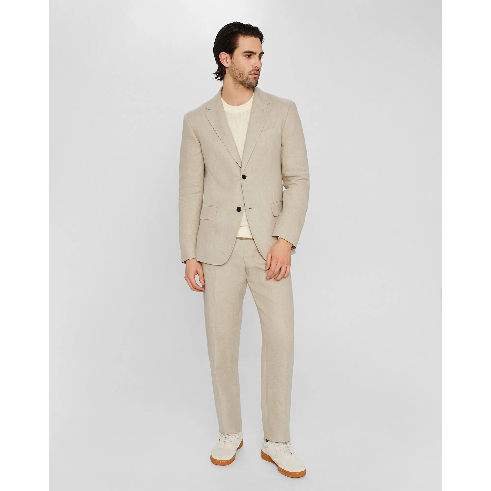 Plaited Linen Crew Sweater sold by Club Monaco product image thumbnail 4