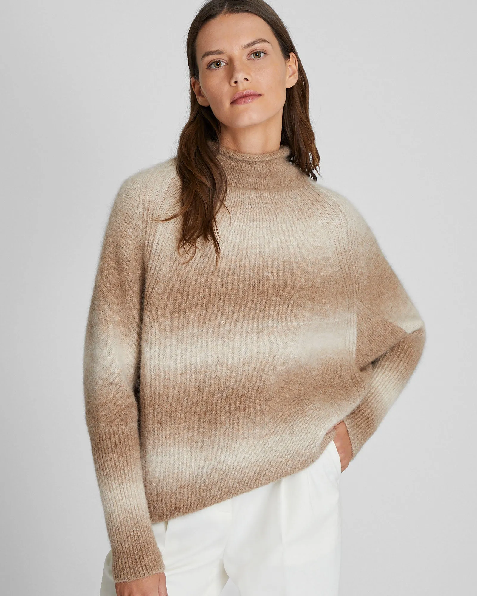 Alpaca Ombré Mockneck Sweater sold by Club Monaco