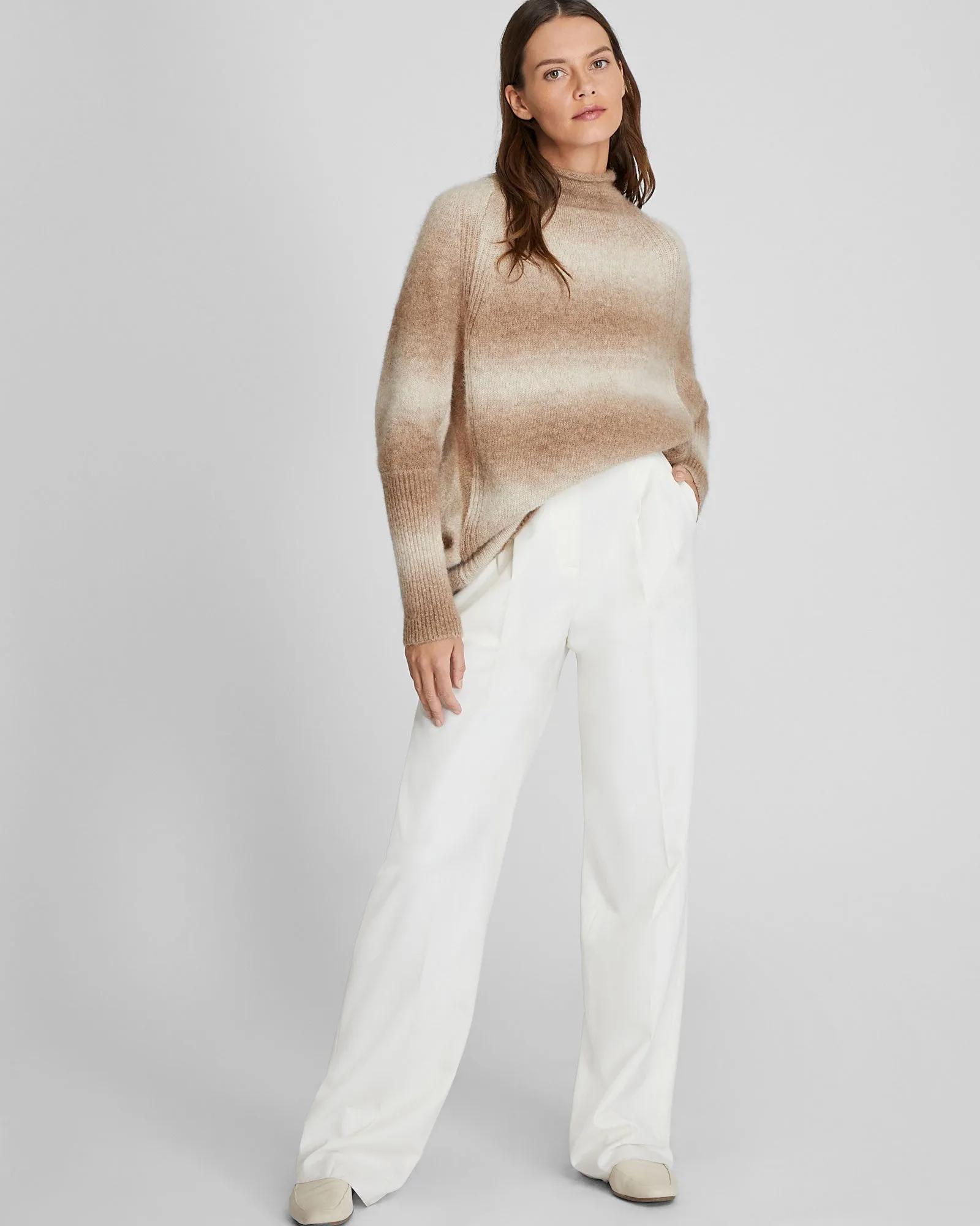 Alpaca Ombré Mockneck Sweater sold by Club Monaco product image thumbnail 4