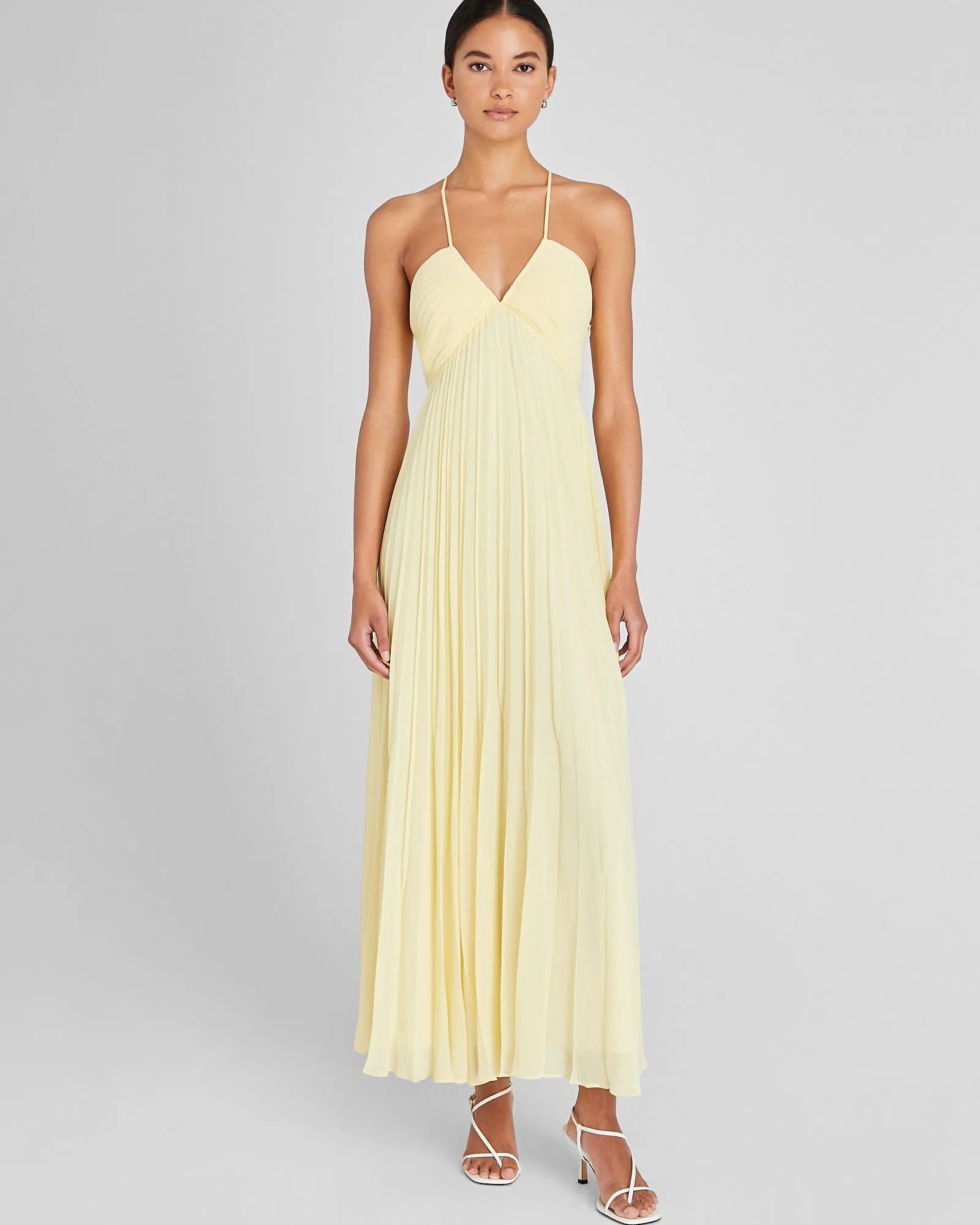 Pleated Tie Back Maxi Dress sold by Club Monaco product image thumbnail 4