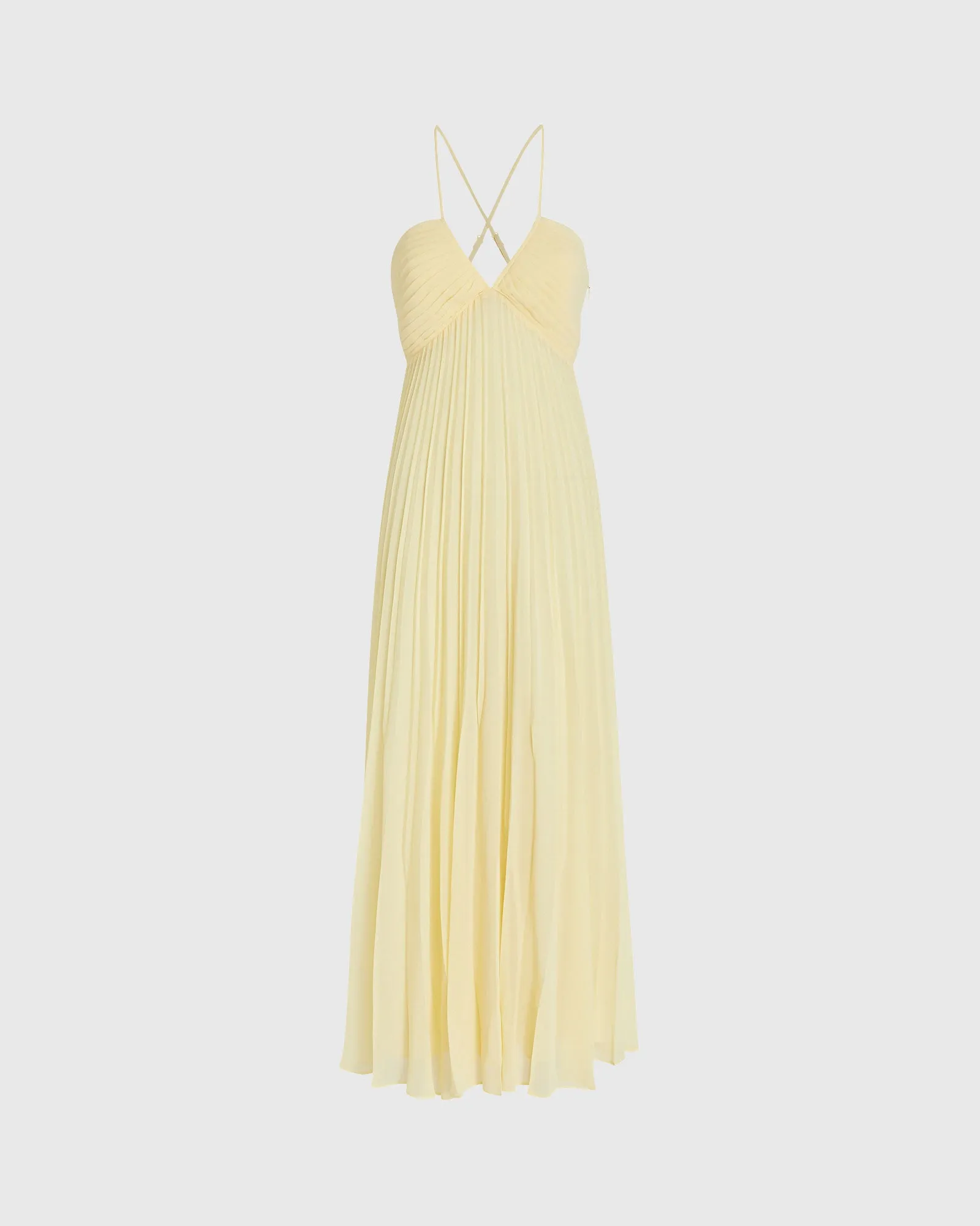 Pleated Tie Back Maxi Dress sold by Club Monaco product image thumbnail 5