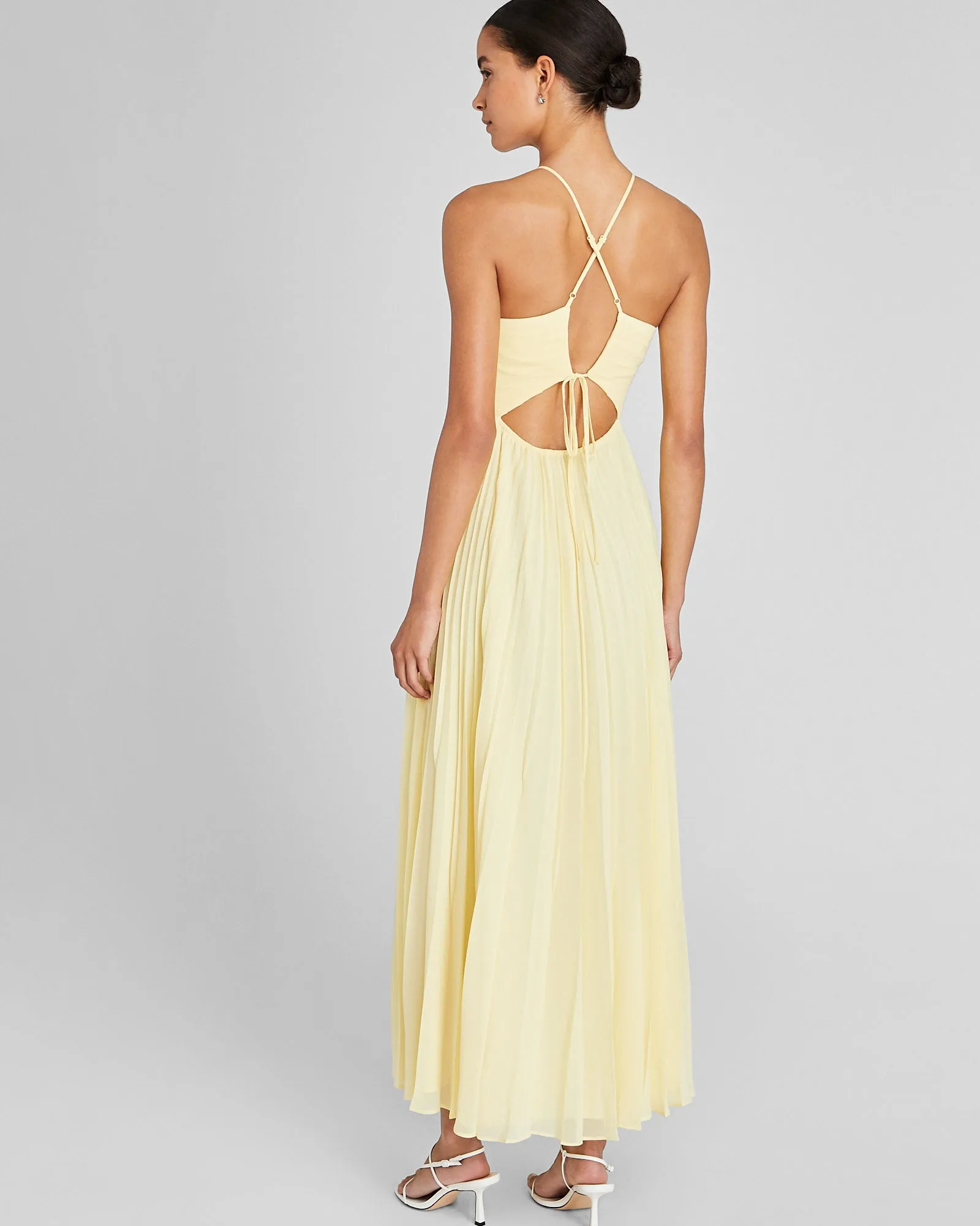 Pleated Tie Back Maxi Dress sold by Club Monaco product image thumbnail 2