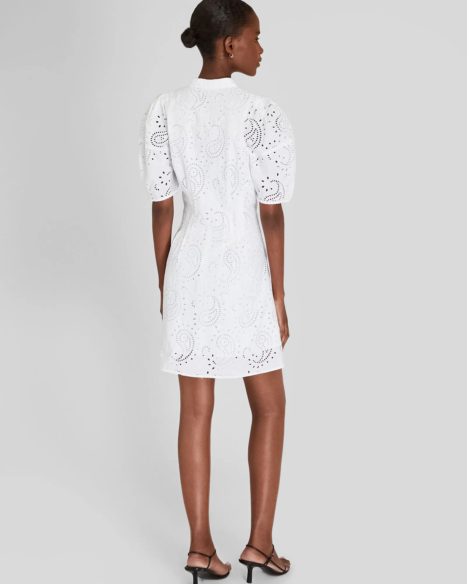 Eyelet Balloon Sleeve Mini Dress sold by Club Monaco product image thumbnail 2