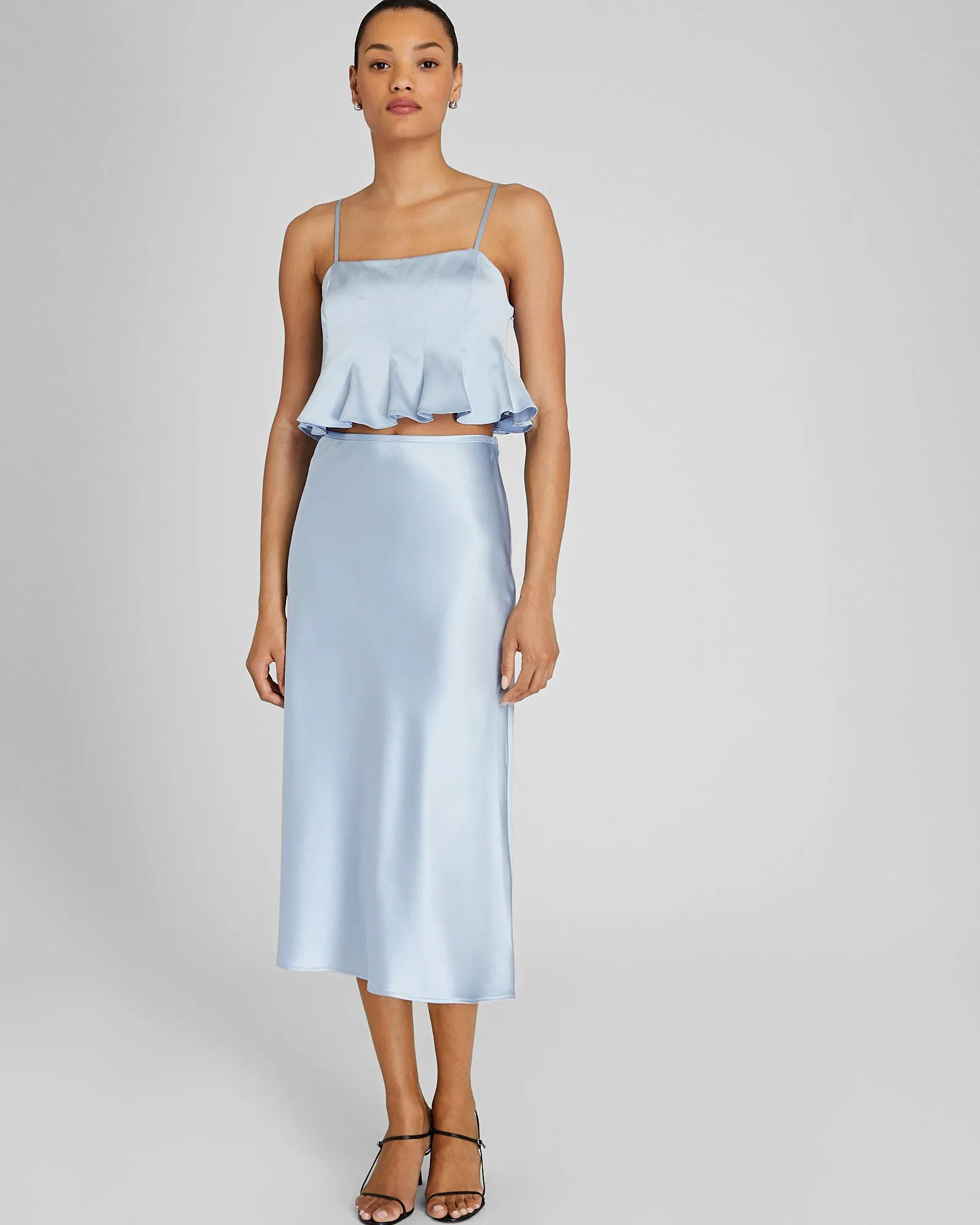 Silk Charmeuse Midi Skirt sold by Club Monaco product image thumbnail 4