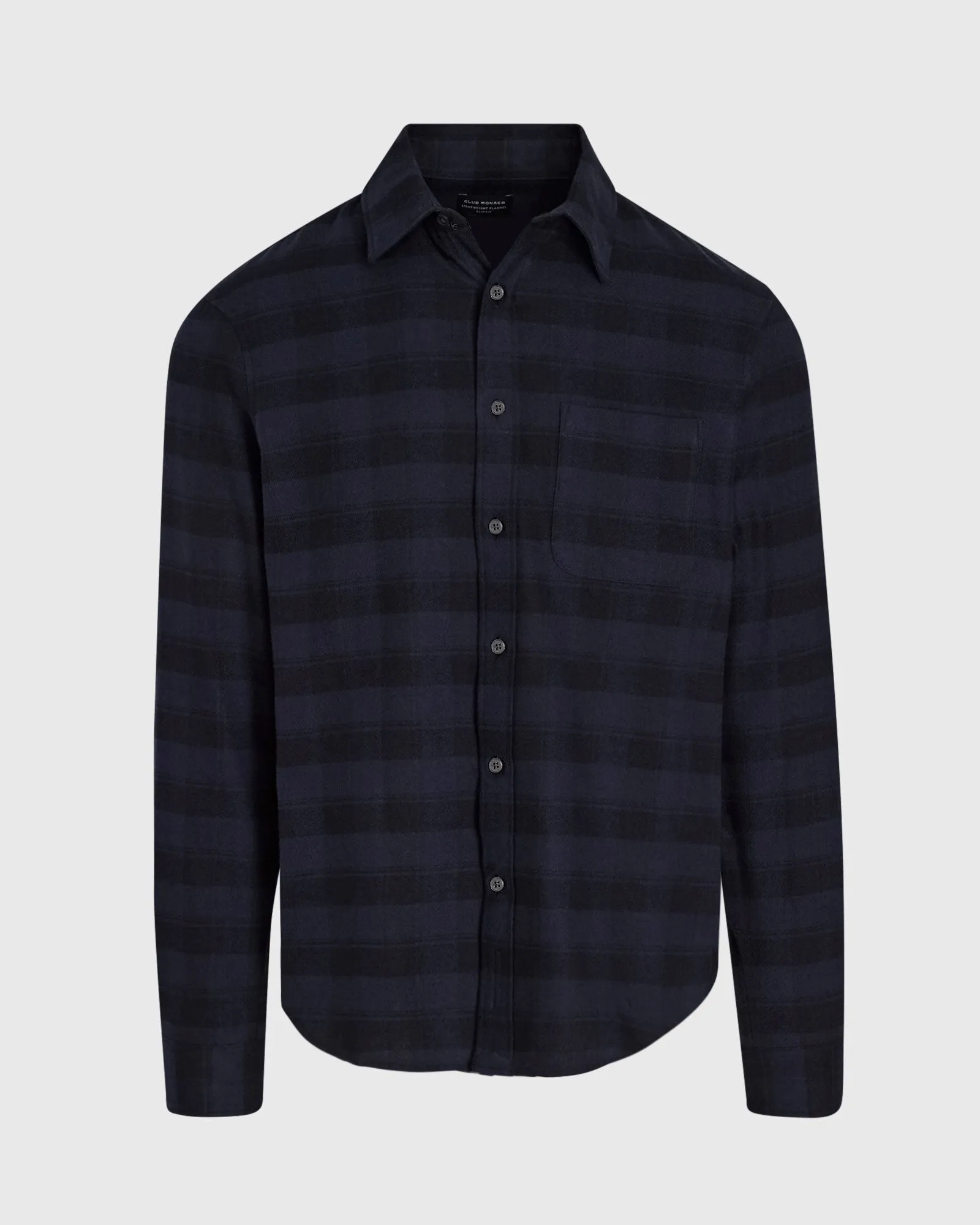 Tonal Plaid Lightweight Flannel Shirt sold by Club Monaco product image thumbnail 5