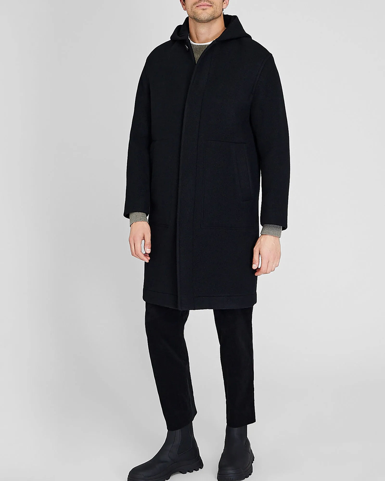 Capsule Wool Blend Hooded Coat sold by Club Monaco product image thumbnail 4