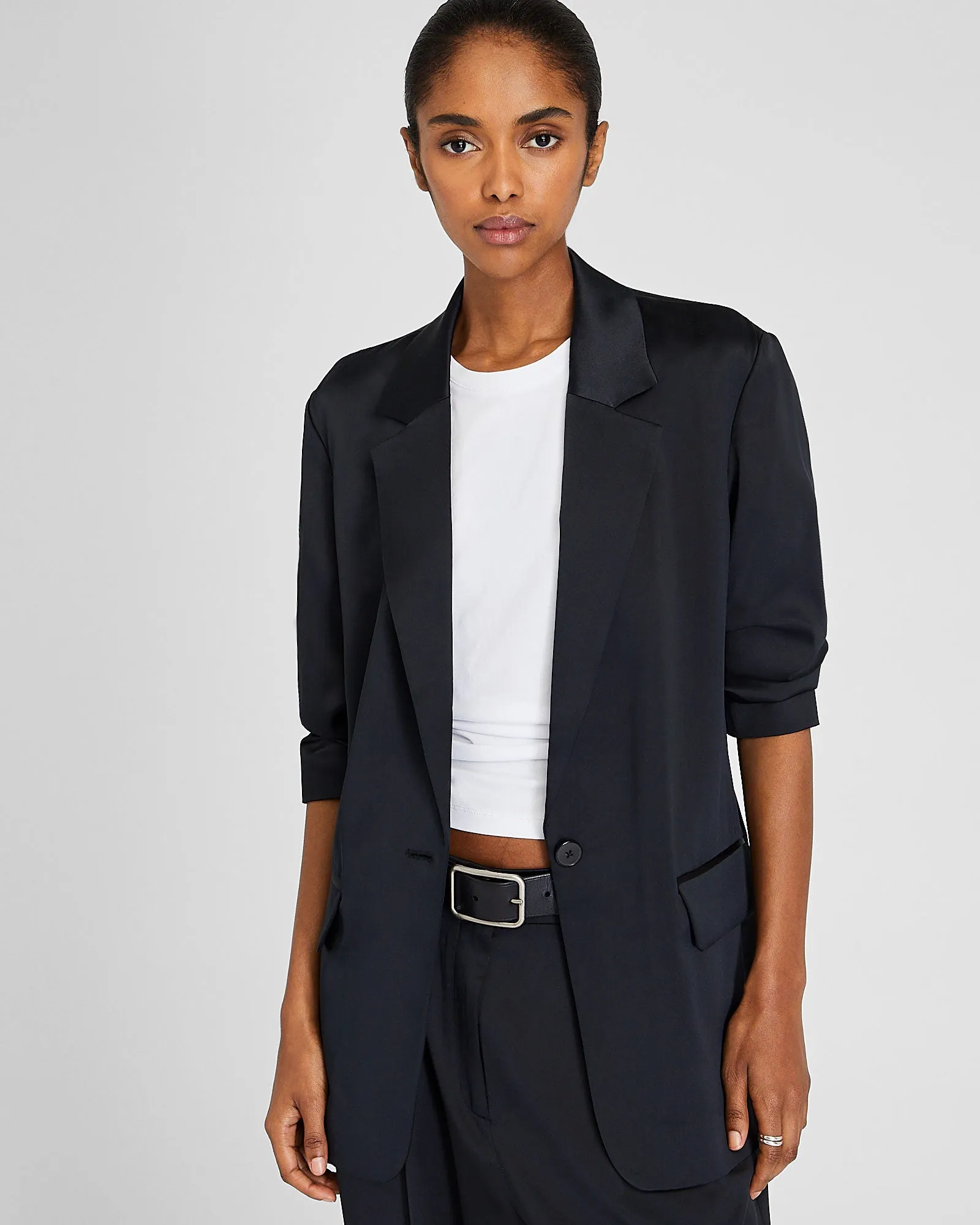 Silk Charmeuse Relaxed Blazer sold by Club Monaco