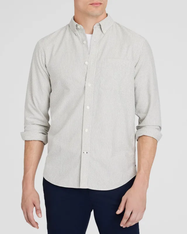 Long-Sleeve Striped Oxford Shirt sold by Club Monaco