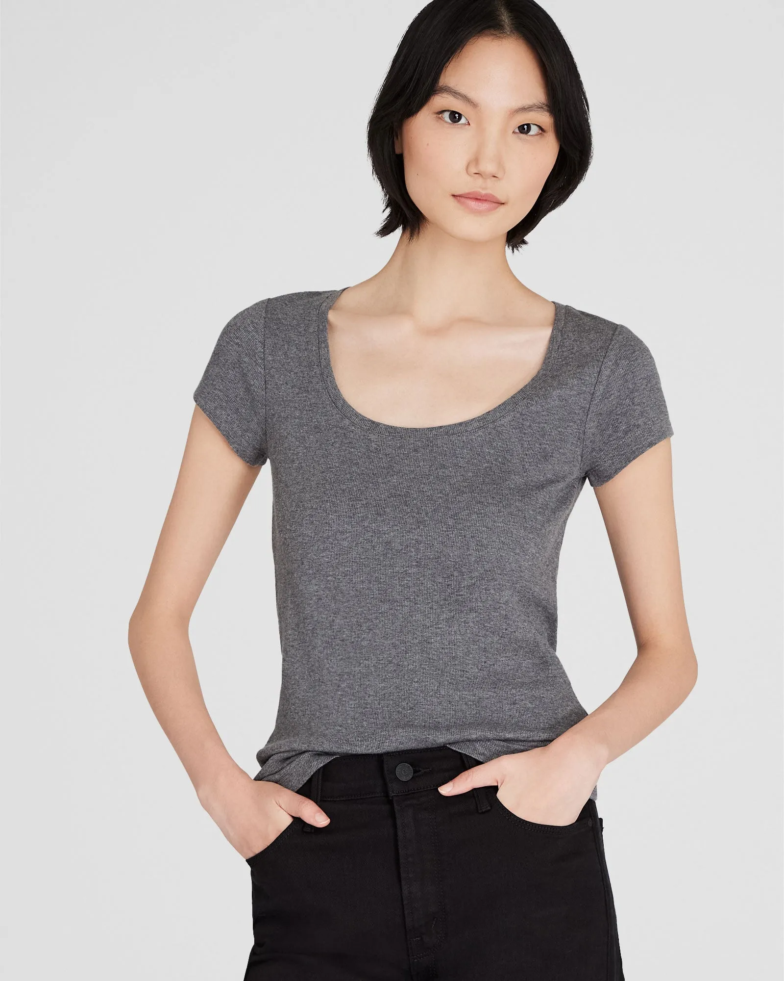 Bowee Scoop Neck Tee sold by Club Monaco