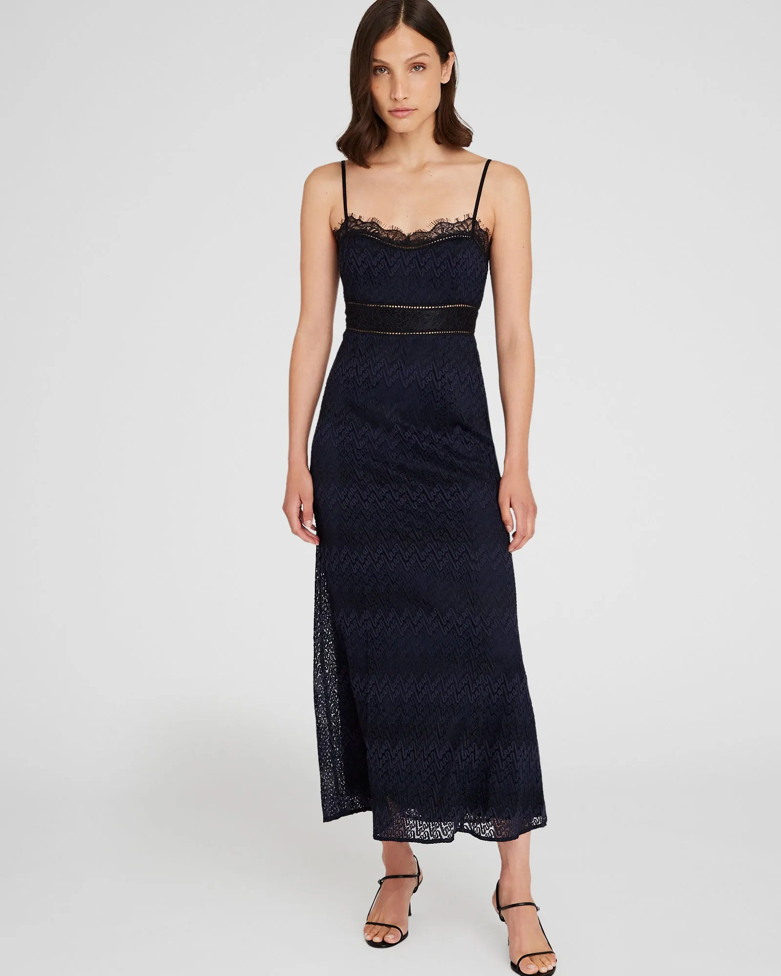 Lace Insert Midi Dress sold by Club Monaco