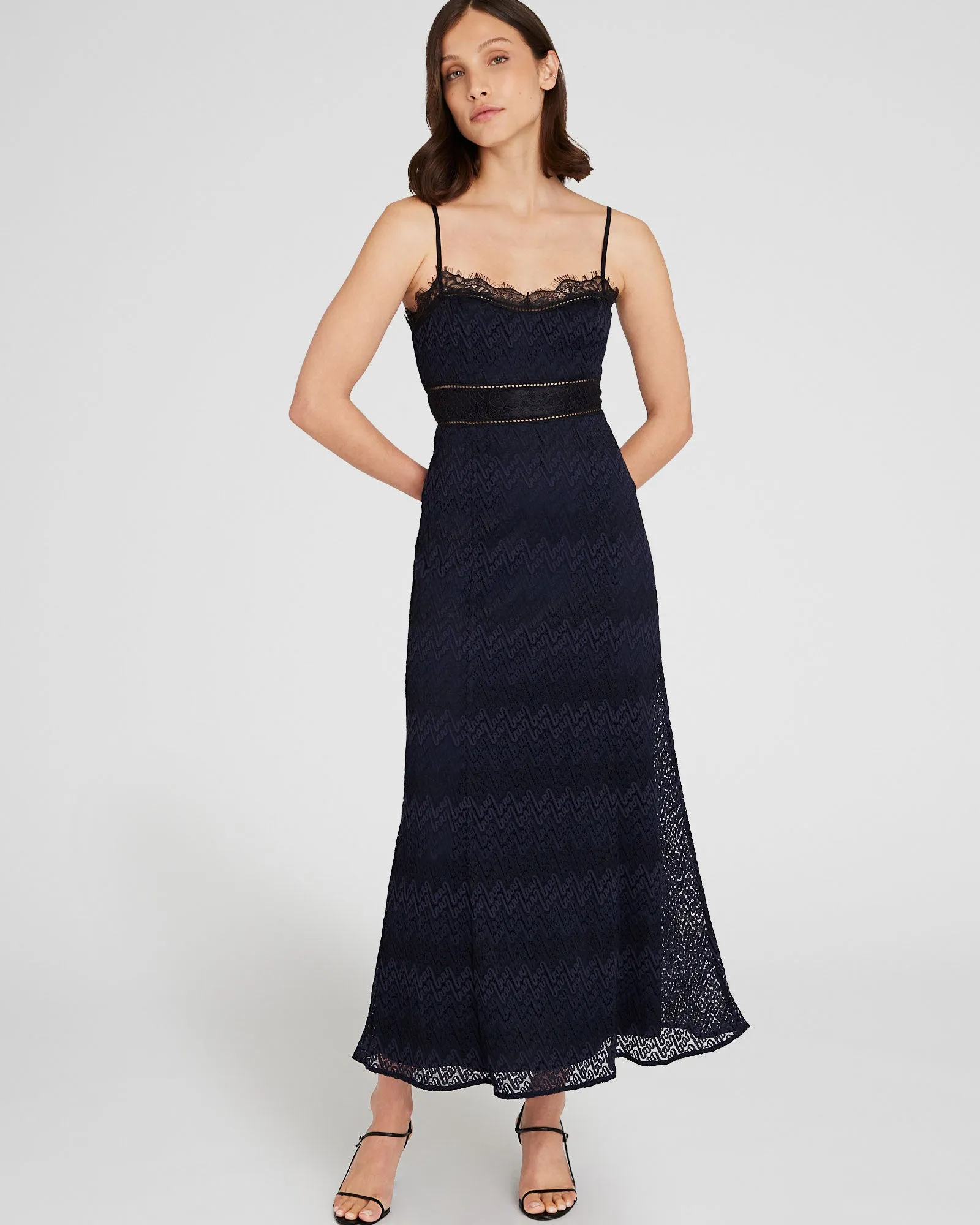 Lace Insert Midi Dress sold by Club Monaco product image thumbnail 4