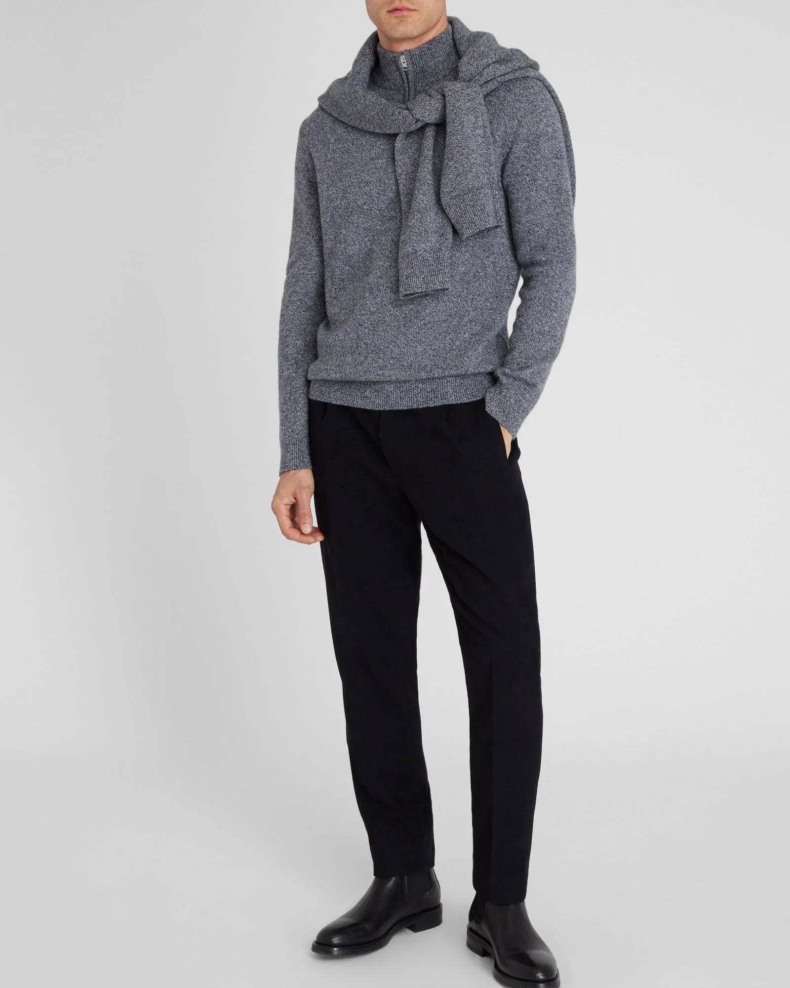 Cashmere Blend Quarter-Zip Sweater sold by Club Monaco product image thumbnail 4