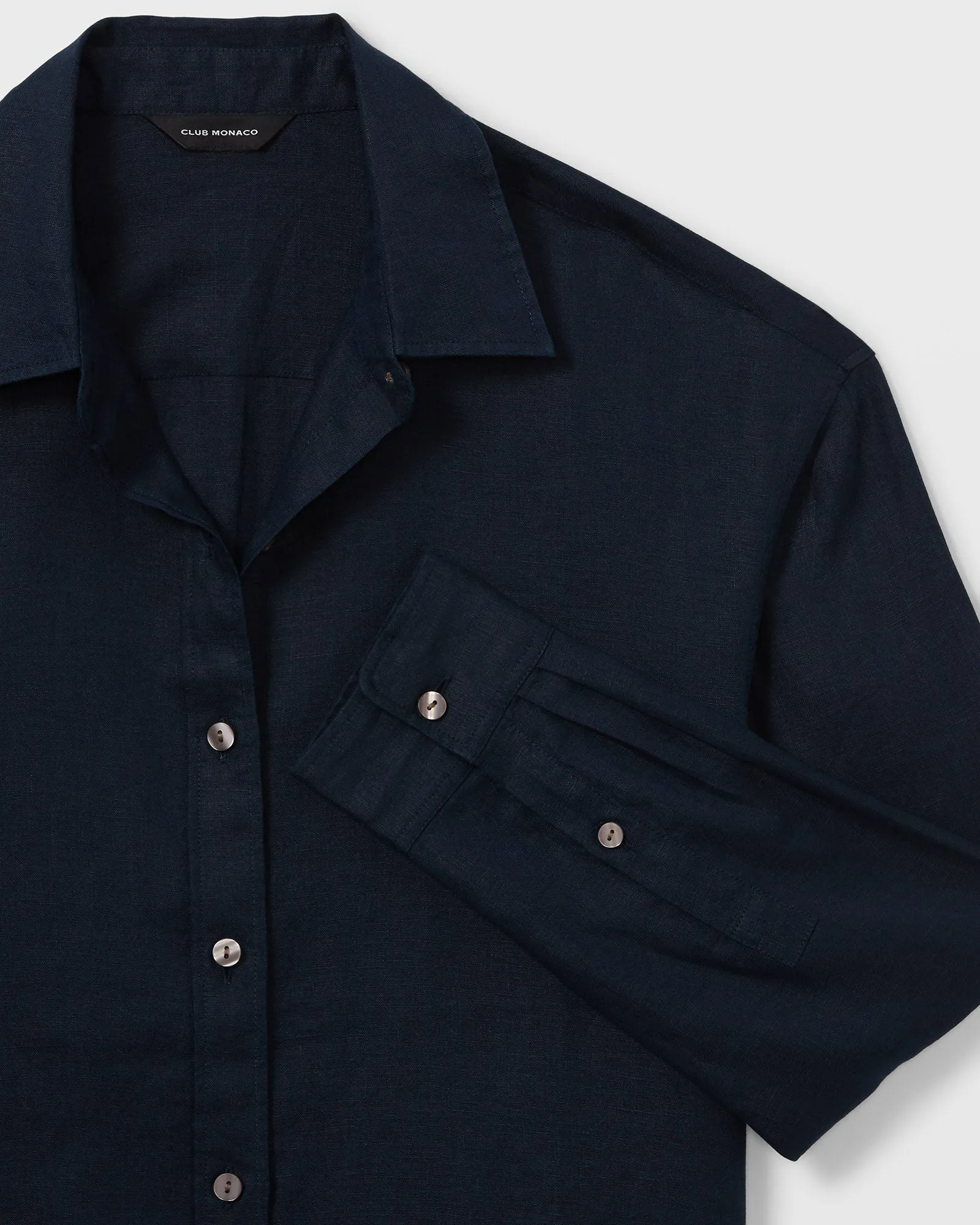 Long Sleeve Linen Shirt sold by Club Monaco product image thumbnail 5