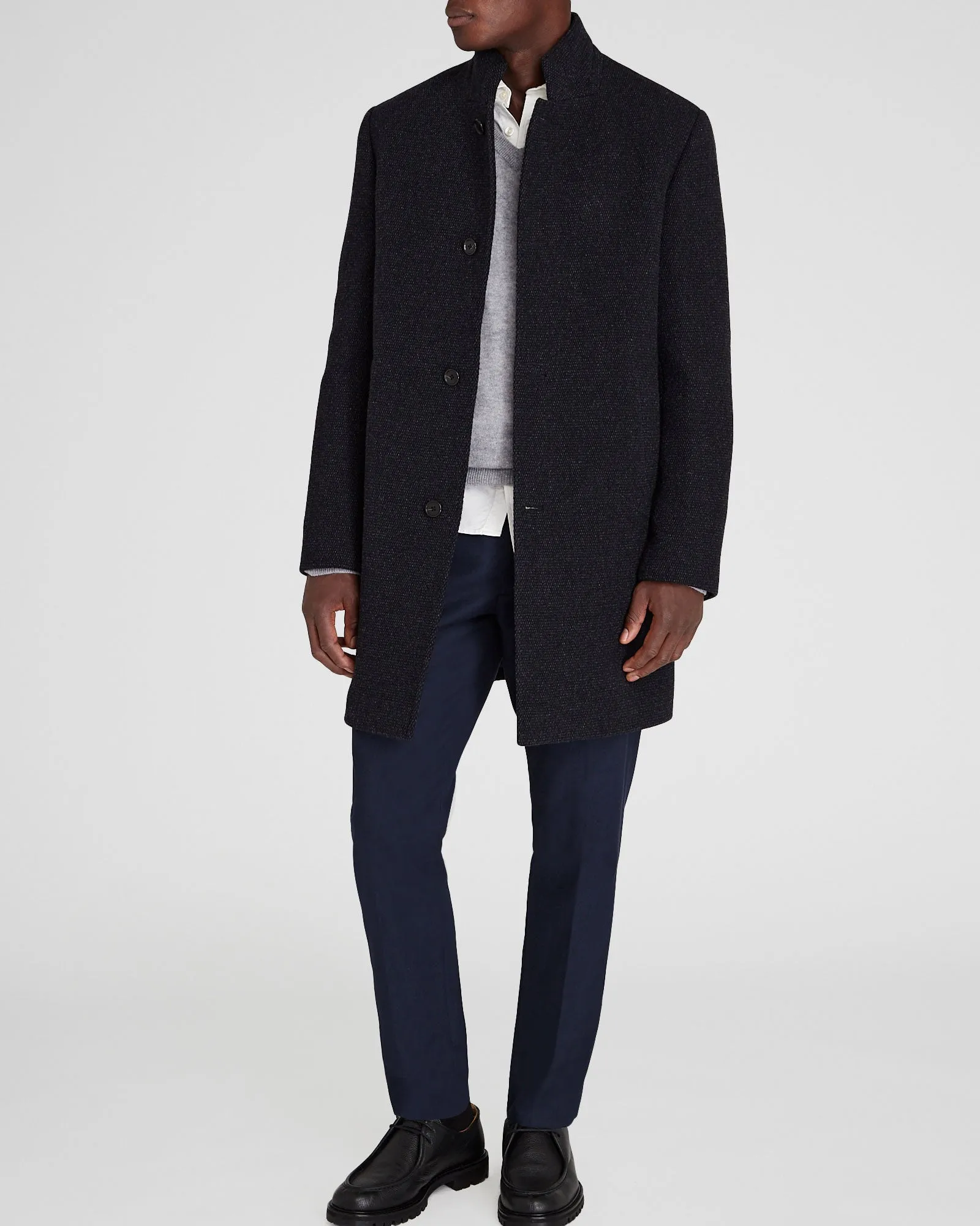 Loukas Patterned Funnel Neck Coat sold by Club Monaco product image thumbnail 4