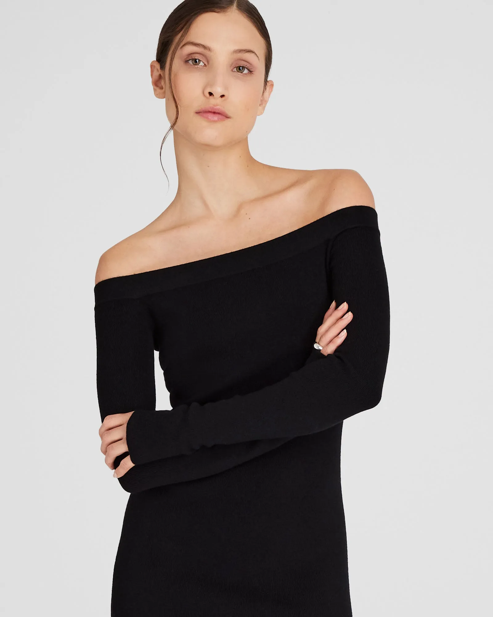 Off-The-Shoulder Sweater Dress sold by Club Monaco product image thumbnail 3