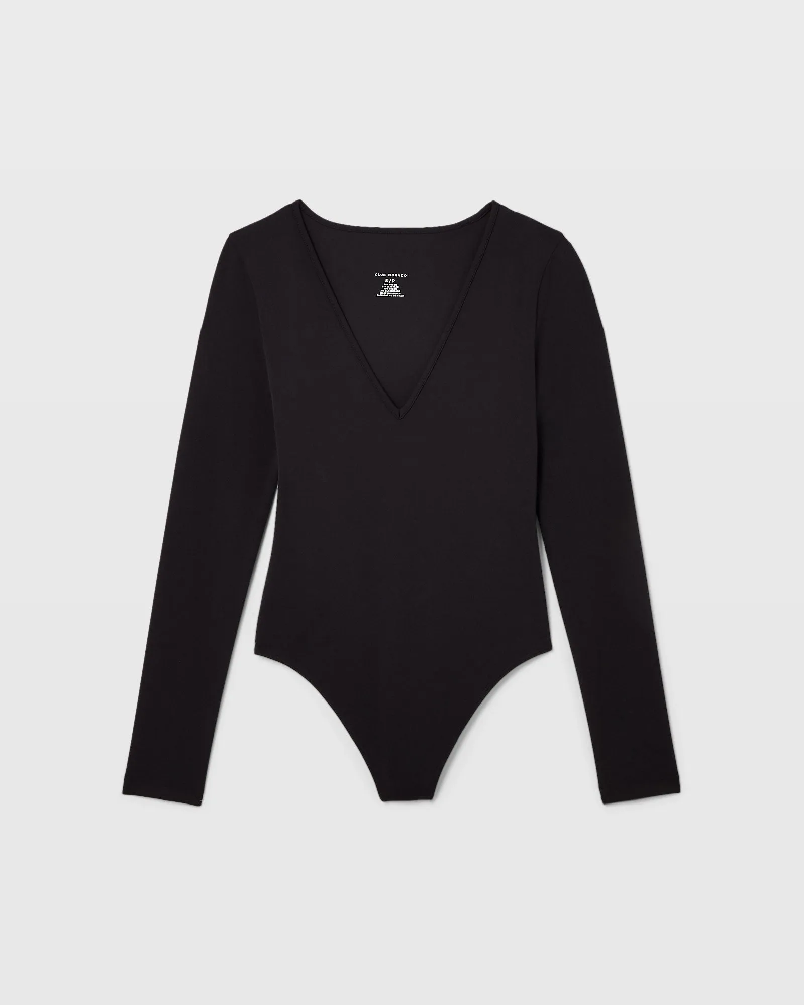 Long Sleeve V-Neck Bodysuit sold by Club Monaco product image thumbnail 4
