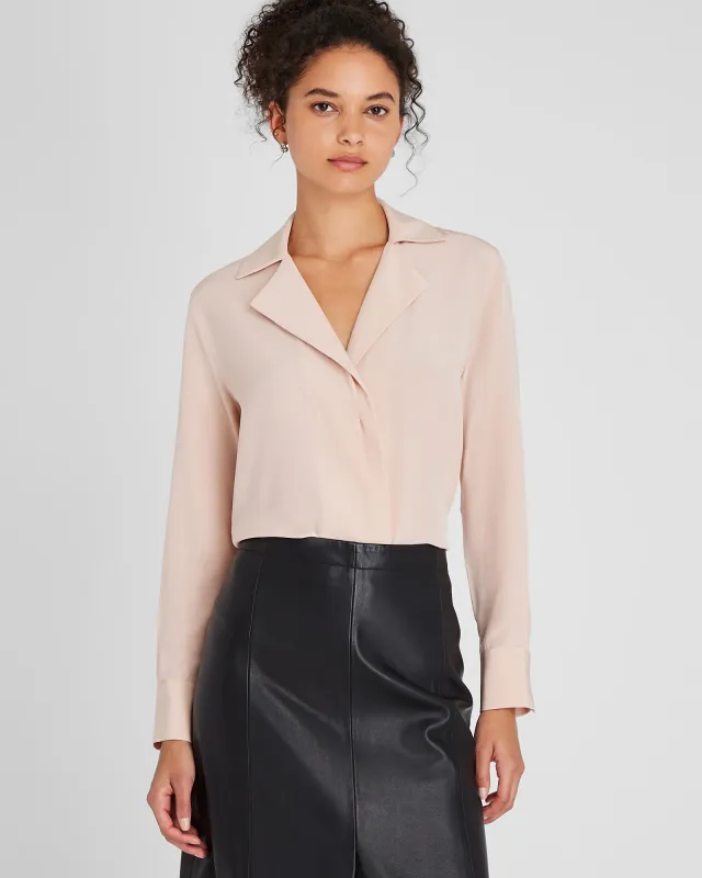 Silk Open-Neck Blouse sold by Club Monaco