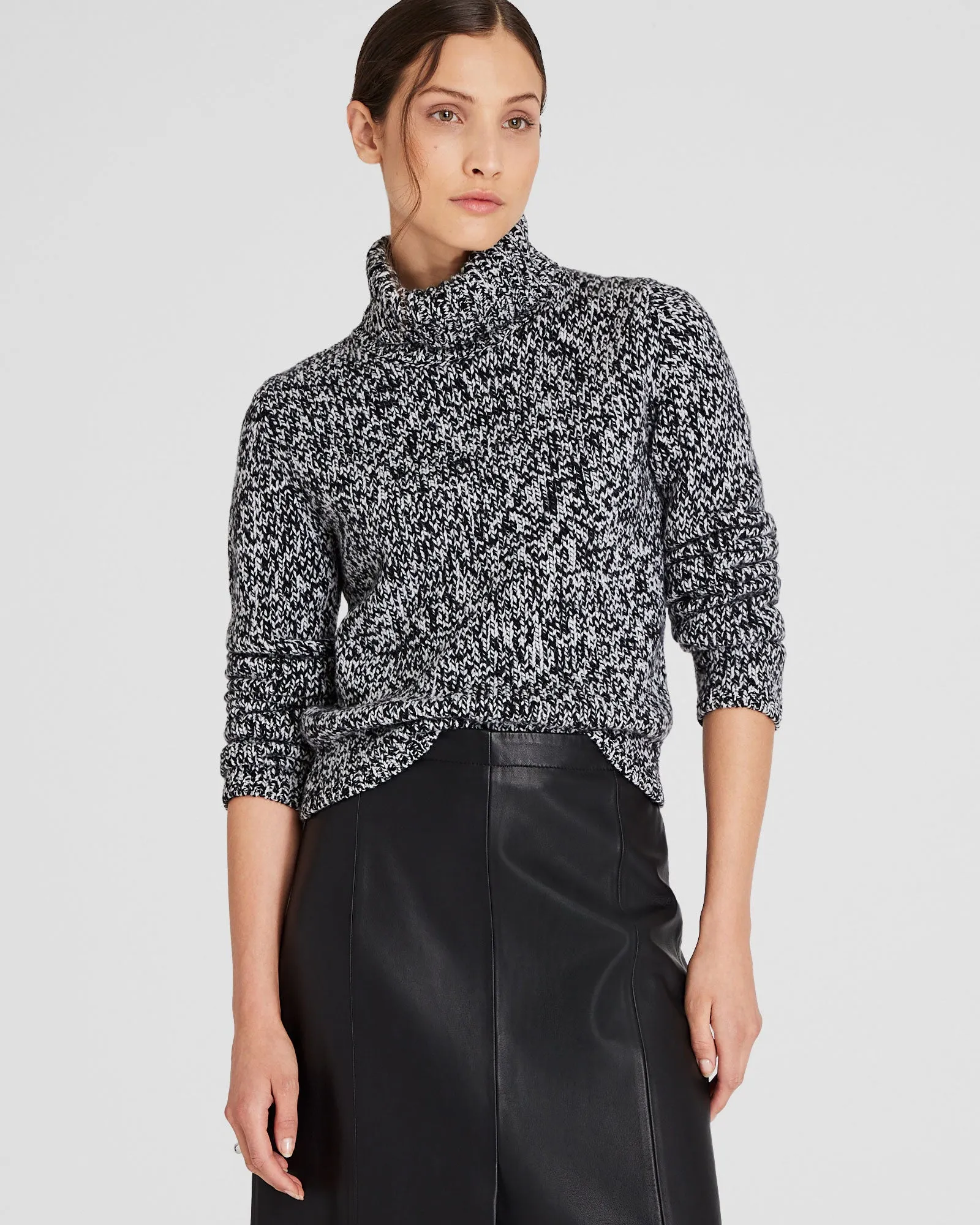 Wool-Blend Marled Turtleneck Sweater sold by Club Monaco