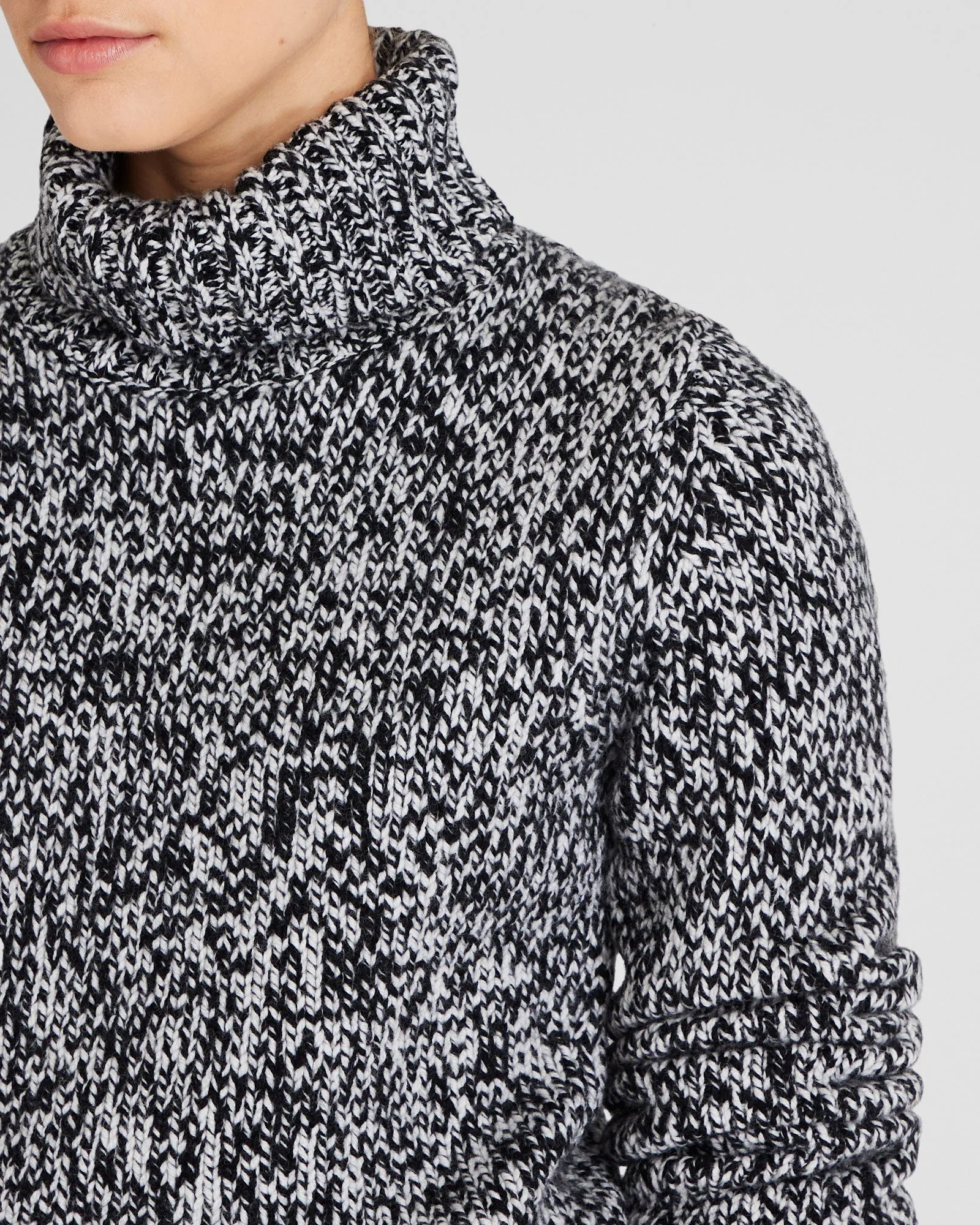 Wool-Blend Marled Turtleneck Sweater sold by Club Monaco product image thumbnail 4