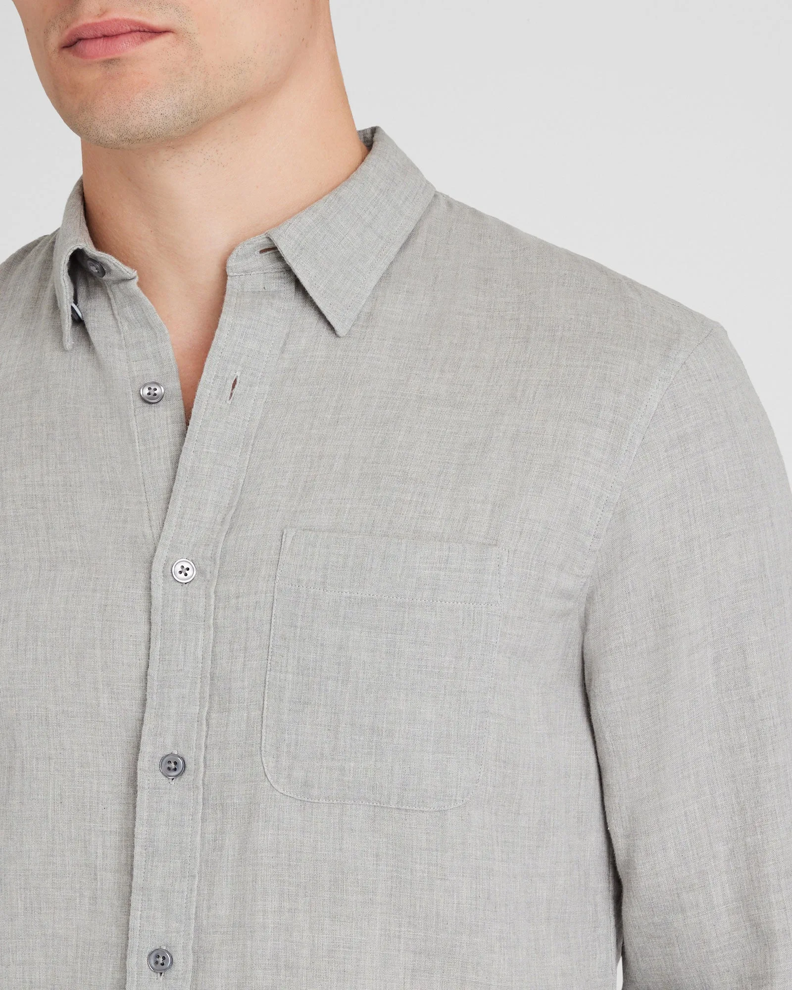 Lightweight Doubleface Long-Sleeve Shirt sold by Club Monaco product image thumbnail 5