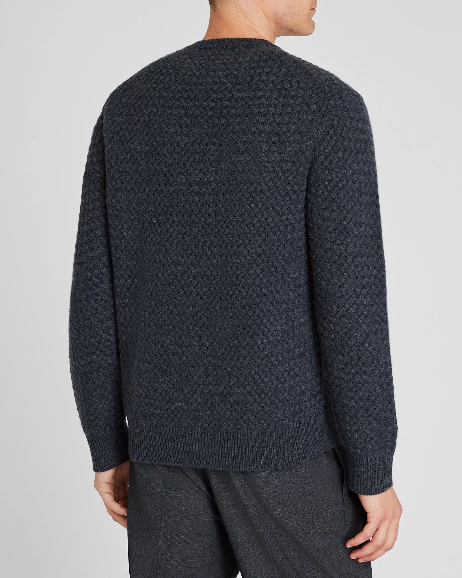 Cashmere Basket-Weave Crewneck sold by Club Monaco product image thumbnail 3