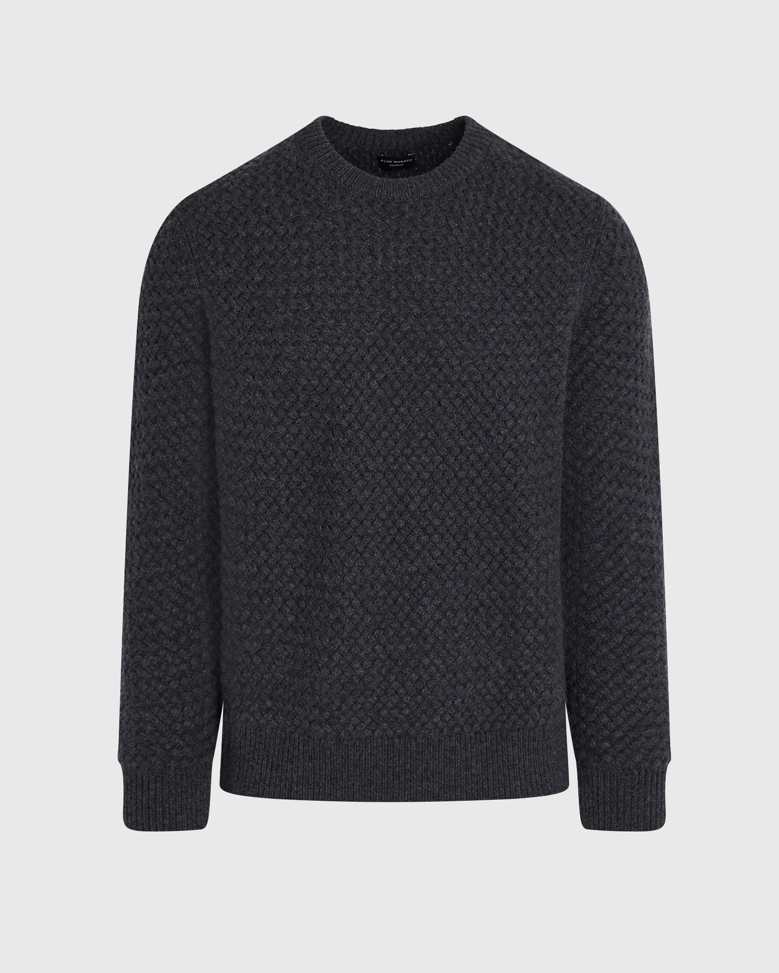 Cashmere Basket-Weave Crewneck sold by Club Monaco product image thumbnail 5