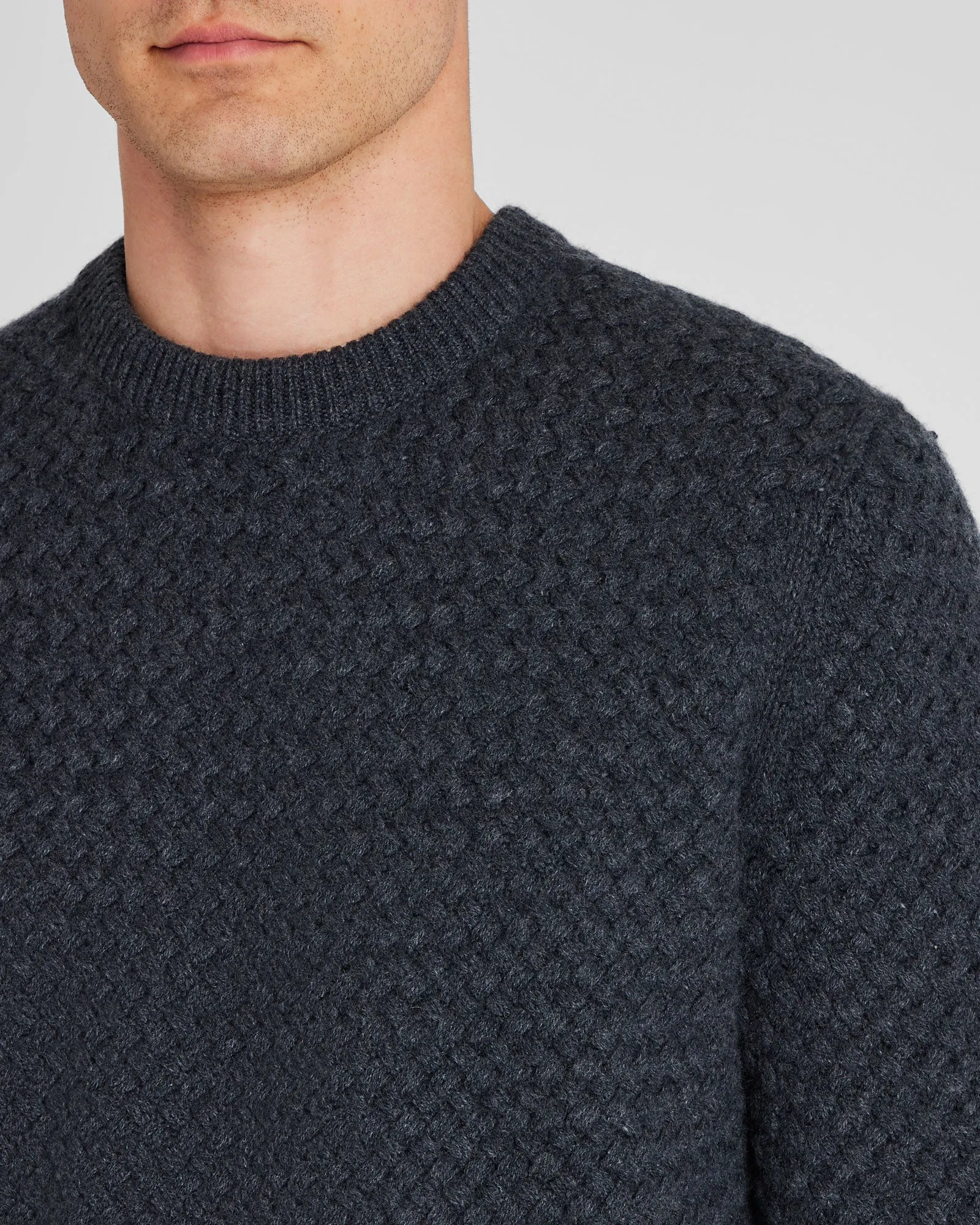 Cashmere Basket-Weave Crewneck sold by Club Monaco product image thumbnail 2