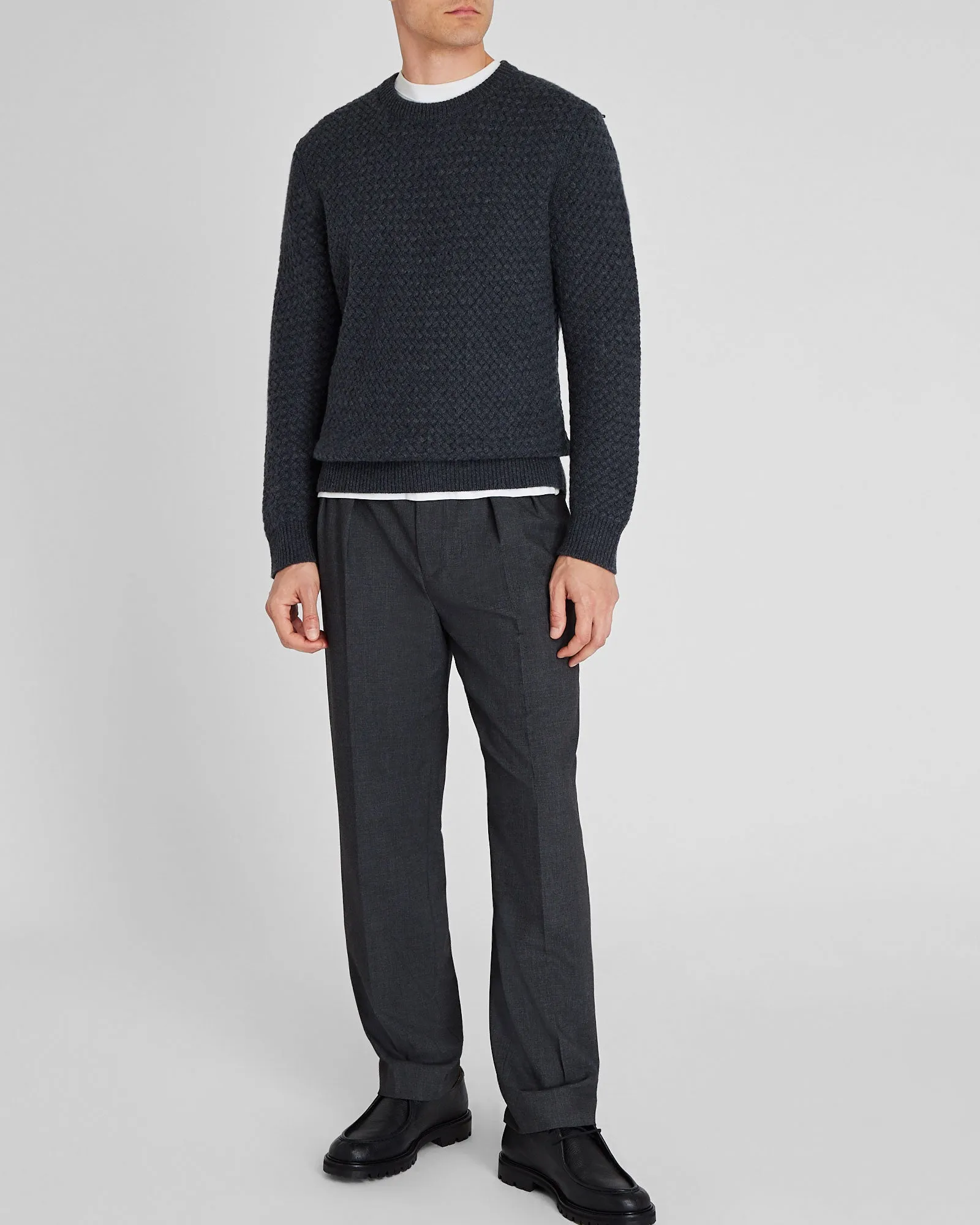 Cashmere Basket-Weave Crewneck sold by Club Monaco product image thumbnail 4