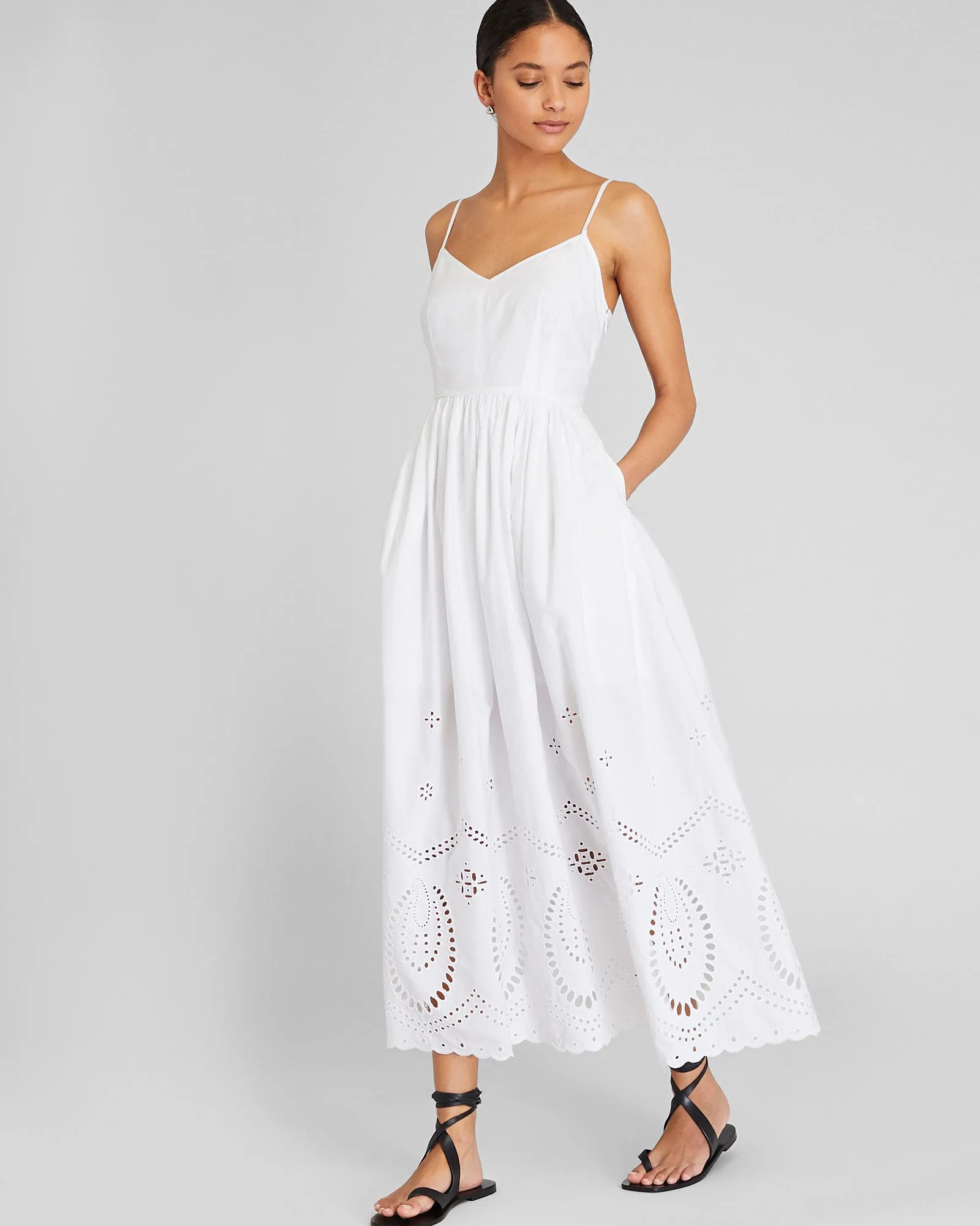 Embroidered Eyelet Maxi Dress sold by Club Monaco