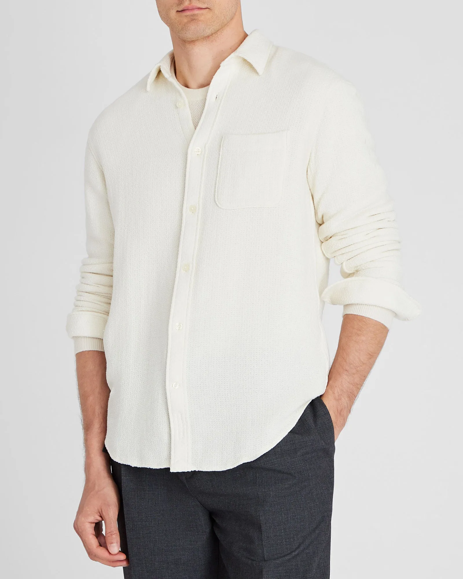 Herringbone Texture Shirt sold by Club Monaco