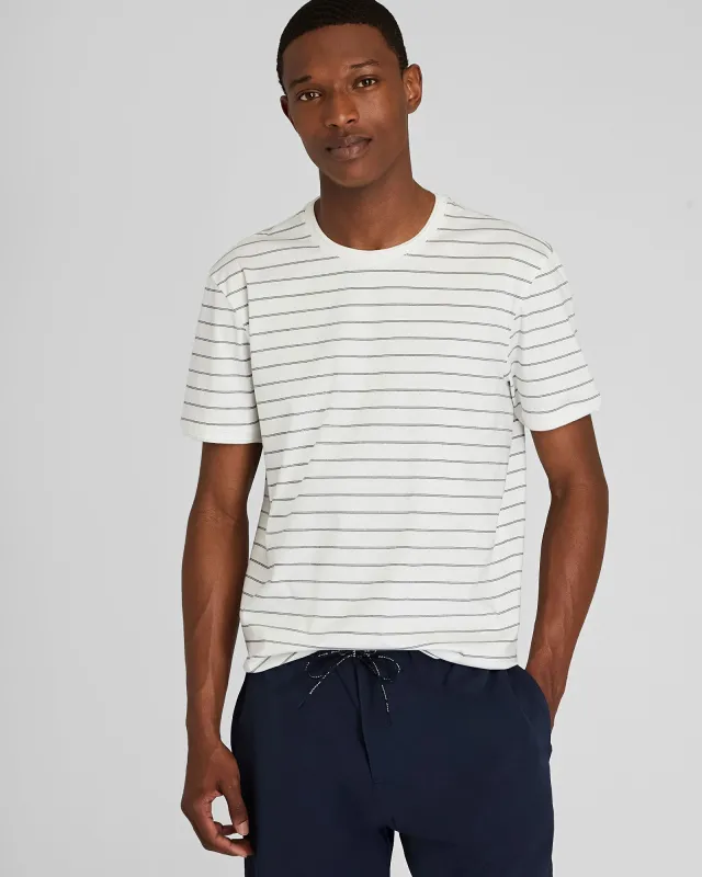 Short Sleeve Refined Stripe Tee sold by Club Monaco