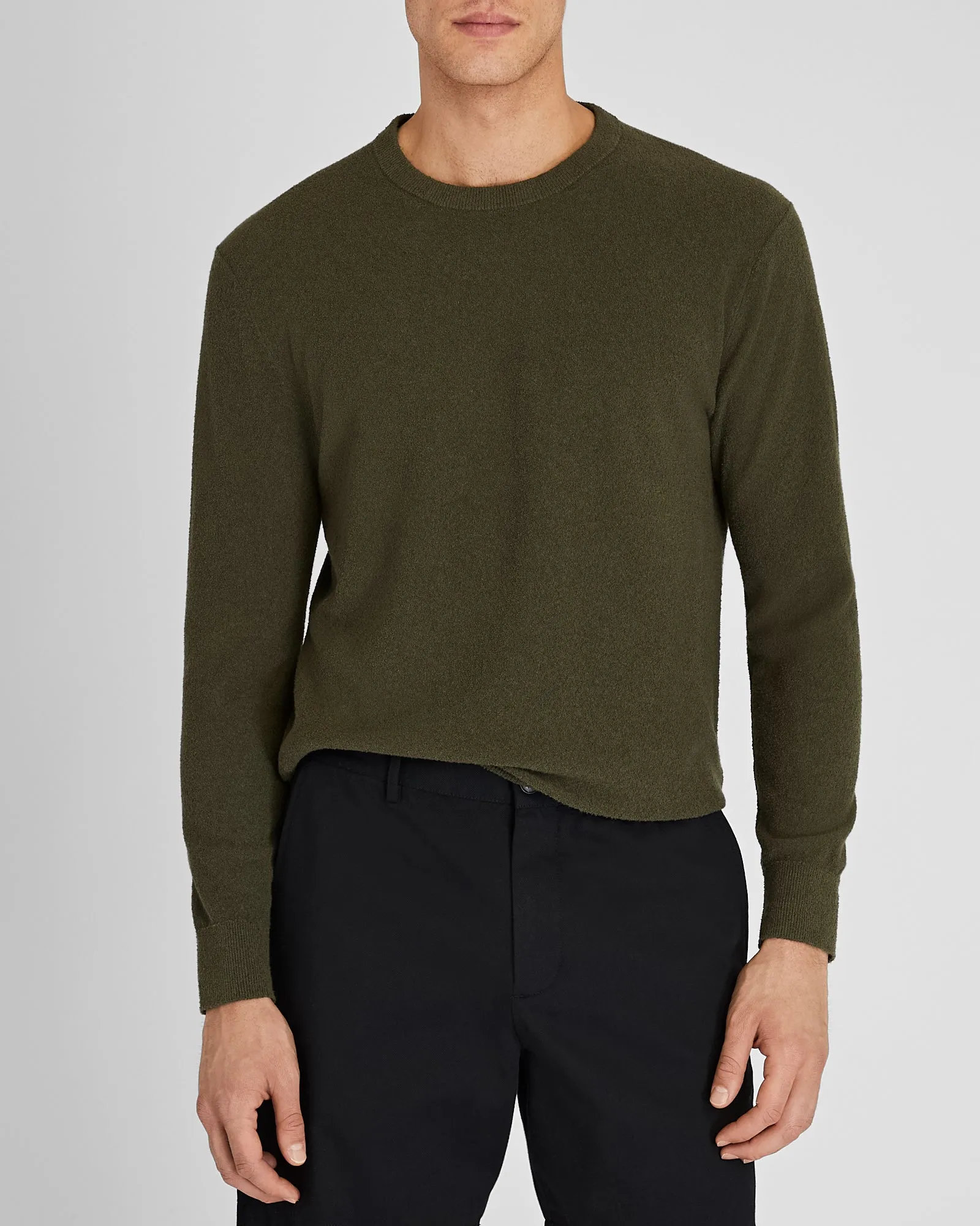 Long-Sleeve Micro Bouclé Sweater sold by Club Monaco
