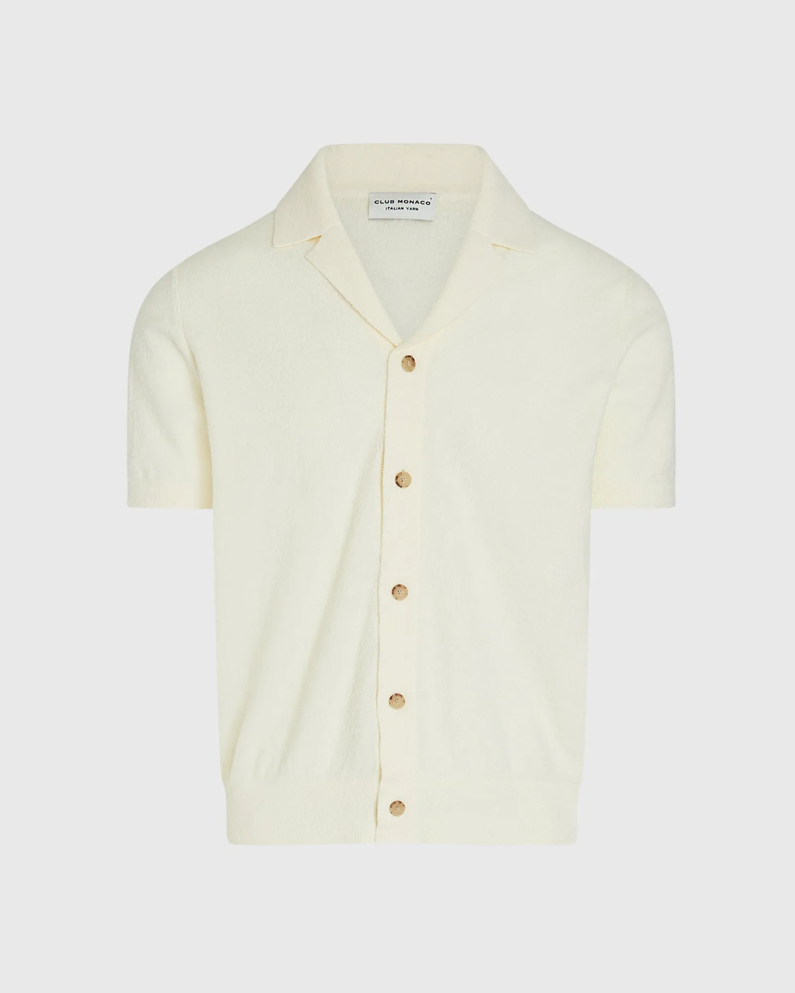Bouclé Camp Collar Sweater Polo sold by Club Monaco product image thumbnail 5