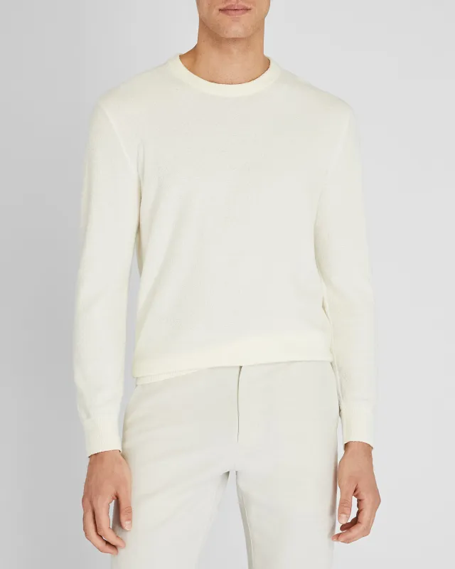 Long-Sleeve Micro Bouclé Sweater sold by Club Monaco