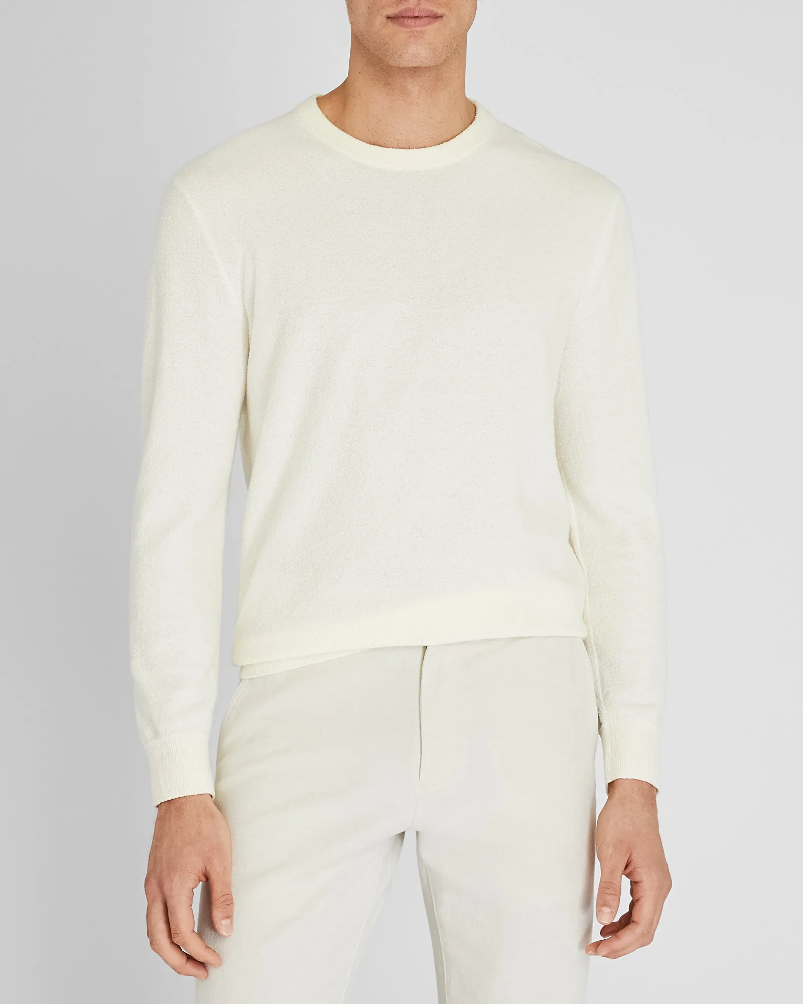 Long-Sleeve Micro Bouclé Sweater sold by Club Monaco
