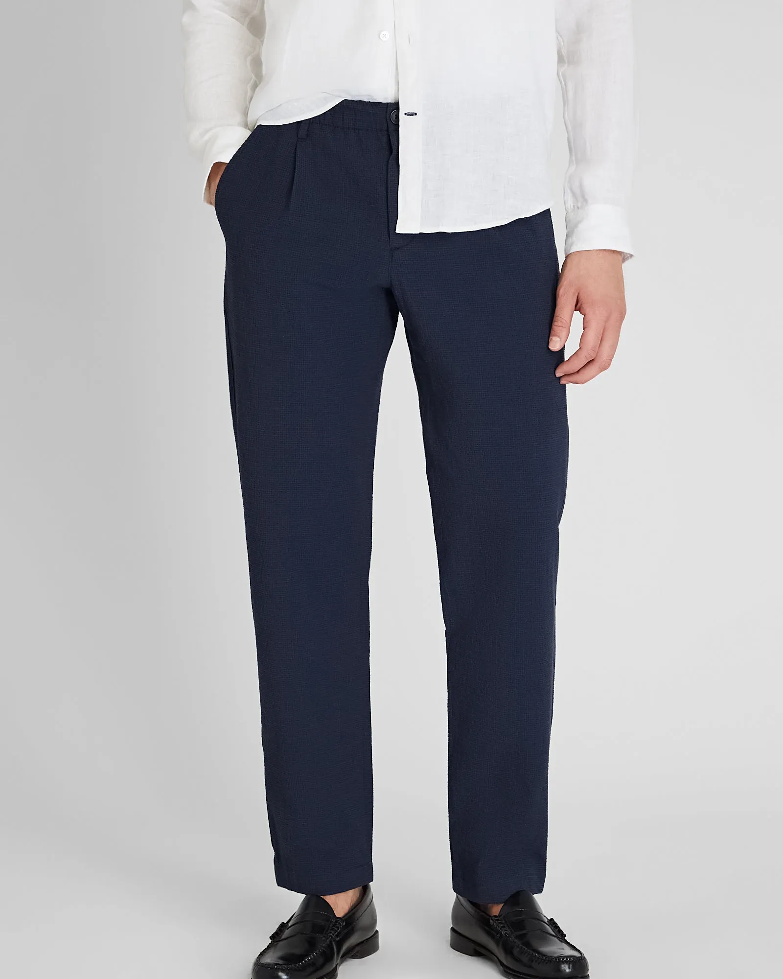 Elastic Seersucker Trouser sold by Club Monaco product image thumbnail 4