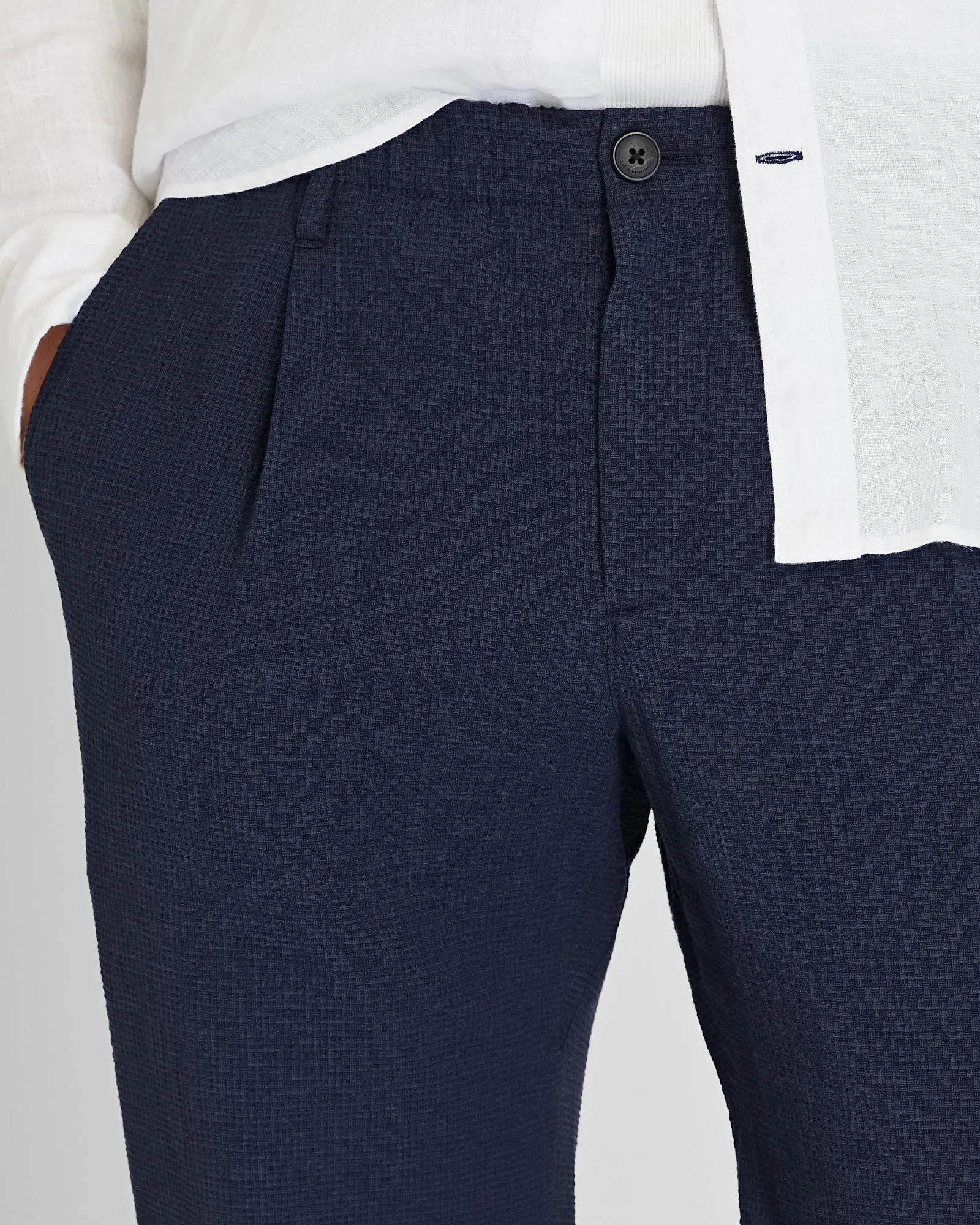 Elastic Seersucker Trouser sold by Club Monaco product image thumbnail 2