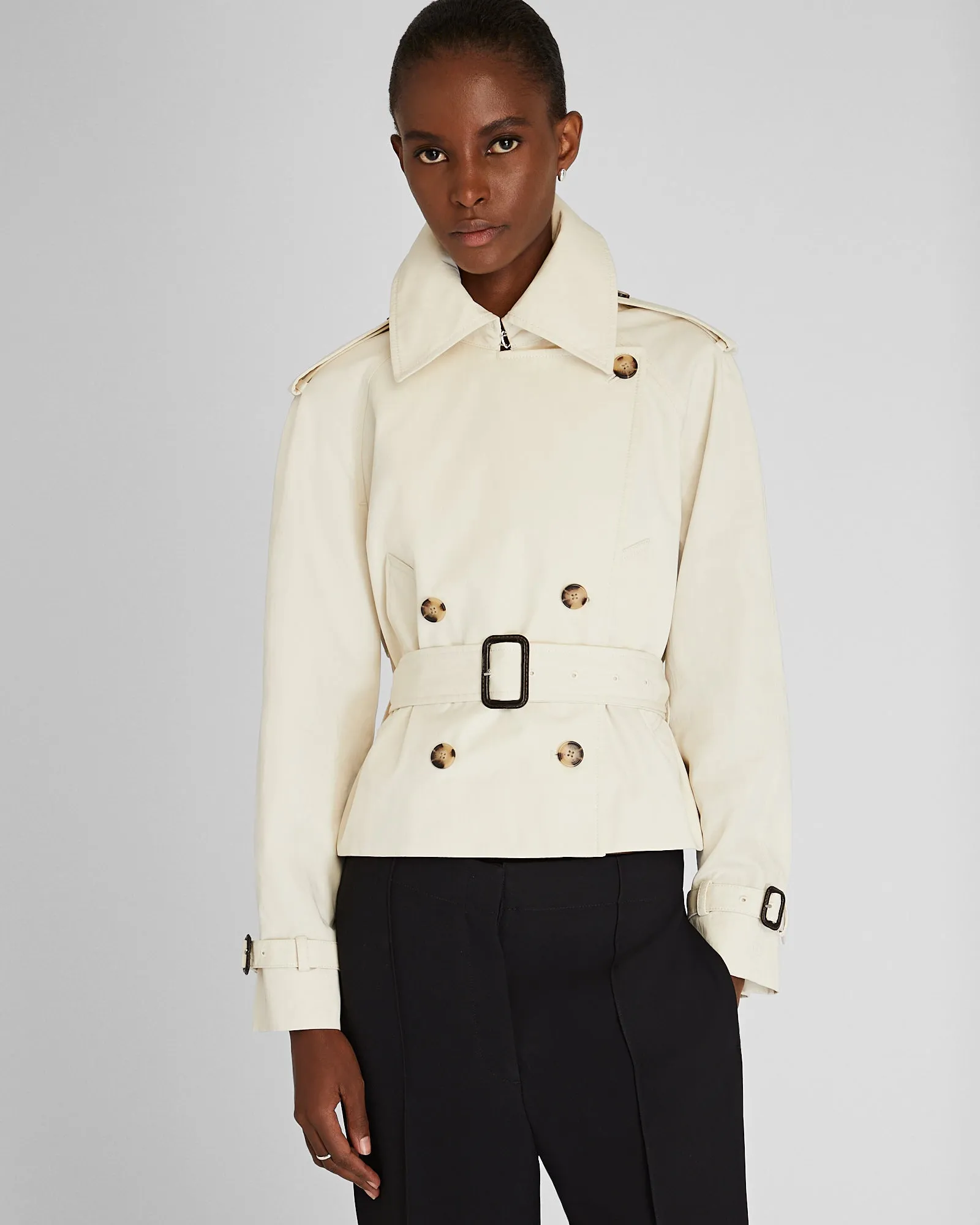 Cropped Monaco Trench sold by Club Monaco