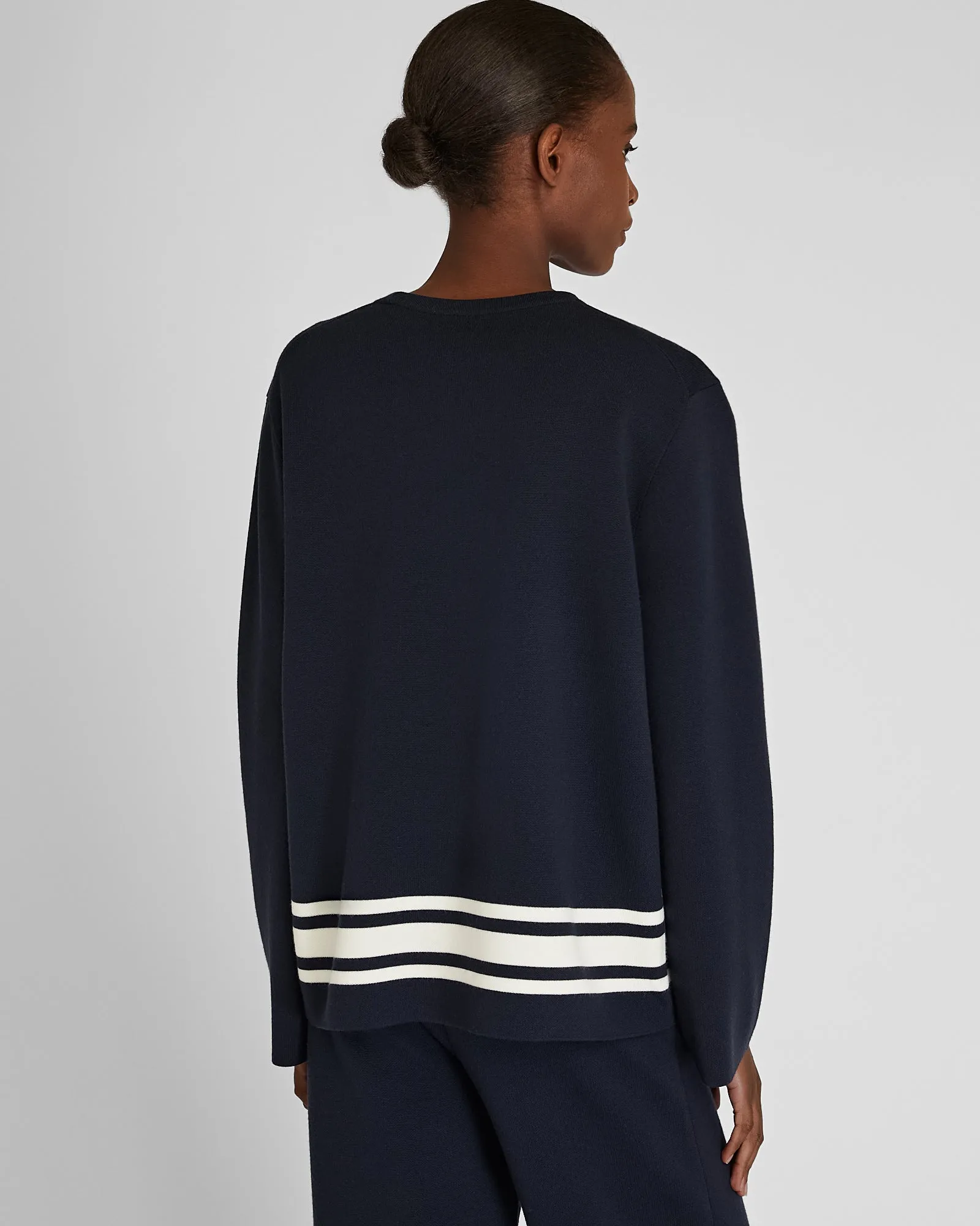 Double Knit Stripe Border Sweater sold by Club Monaco product image thumbnail 3