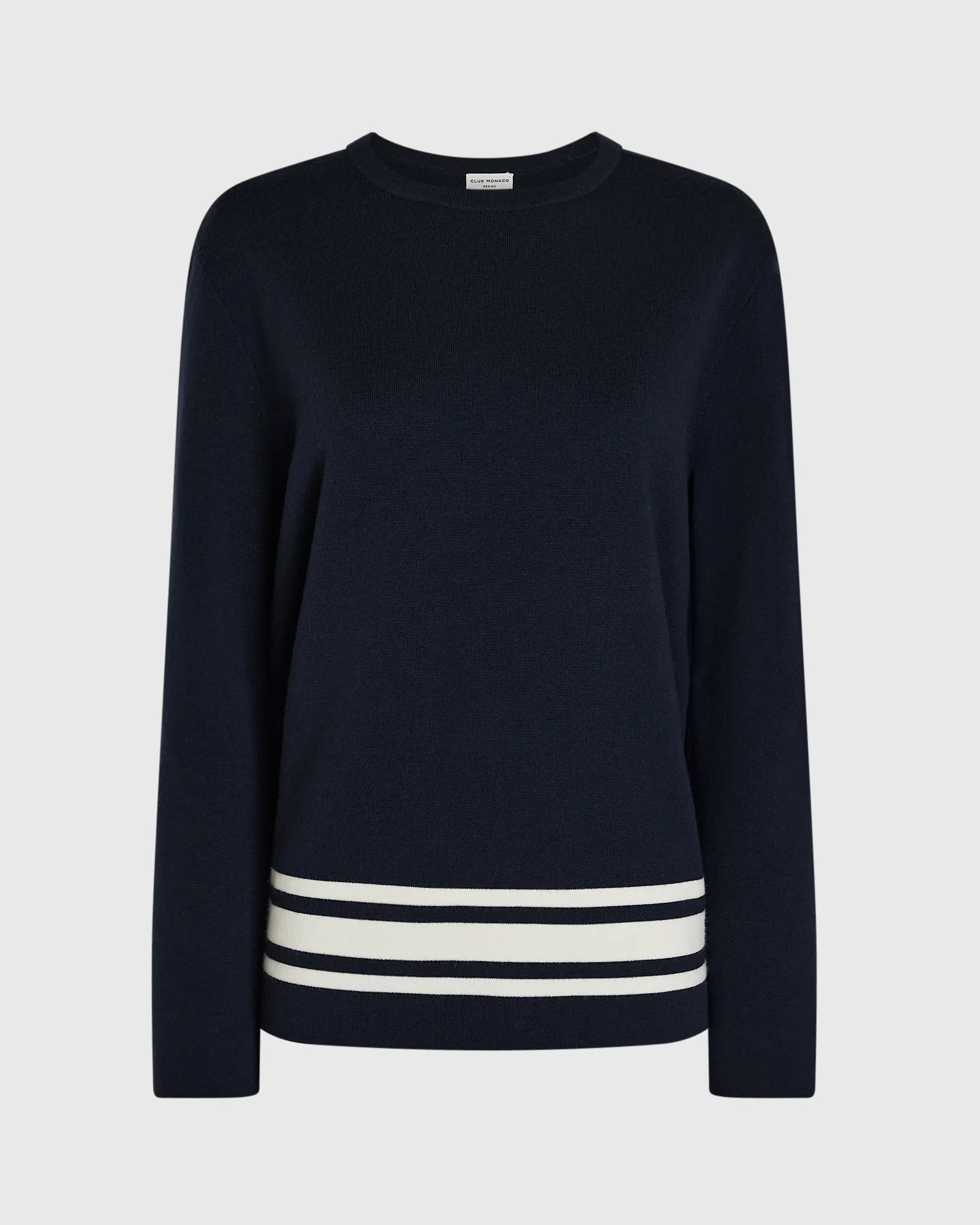 Double Knit Stripe Border Sweater sold by Club Monaco product image thumbnail 5