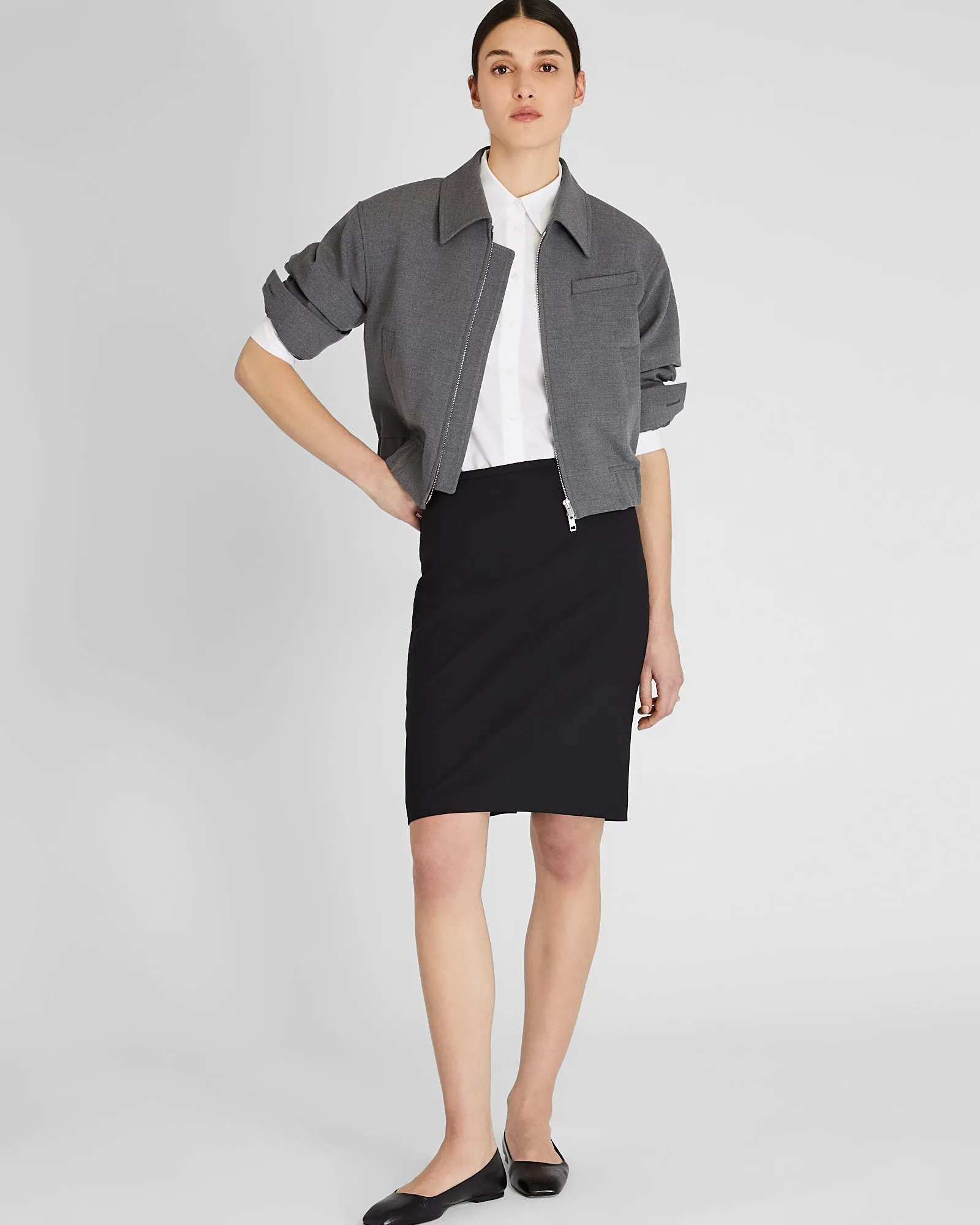 Zip-Front Blouson Jacket sold by Club Monaco product image thumbnail 4