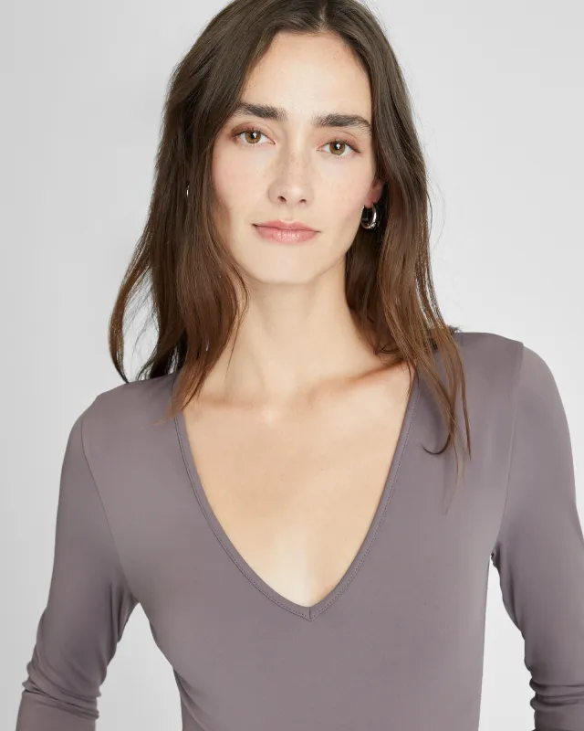 Long Sleeve V-Neck Bodysuit sold by Club Monaco