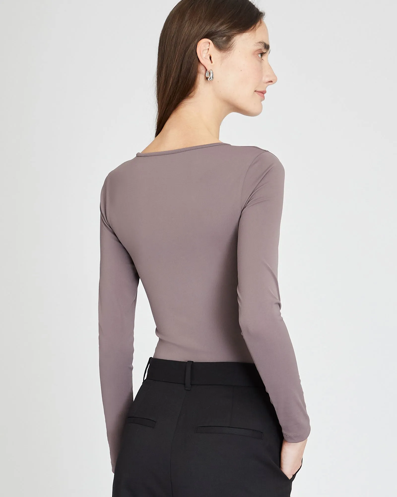 Long Sleeve V-Neck Bodysuit sold by Club Monaco product image thumbnail 3